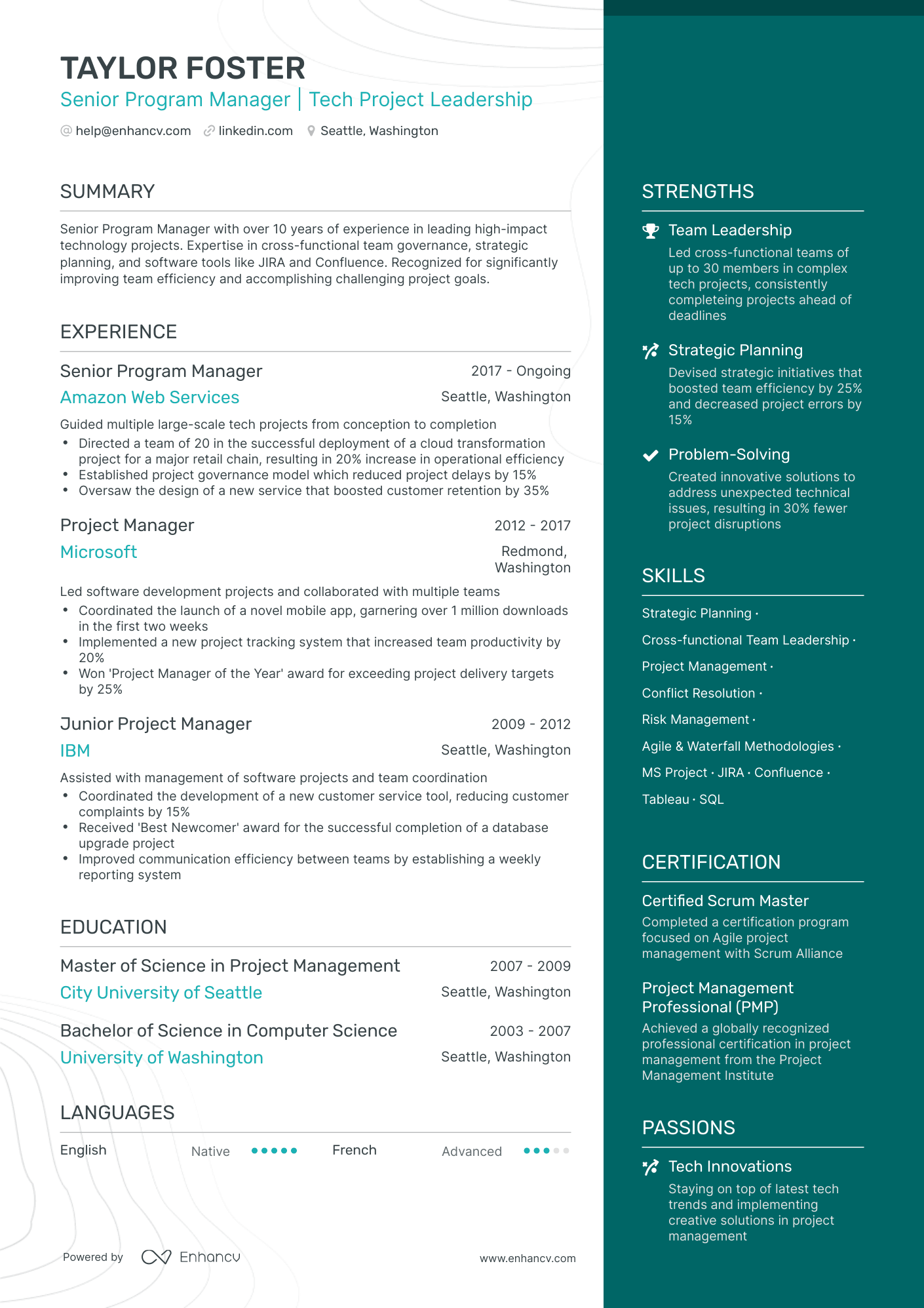 5 Senior Program Manager Resume Examples & Guide for 2024