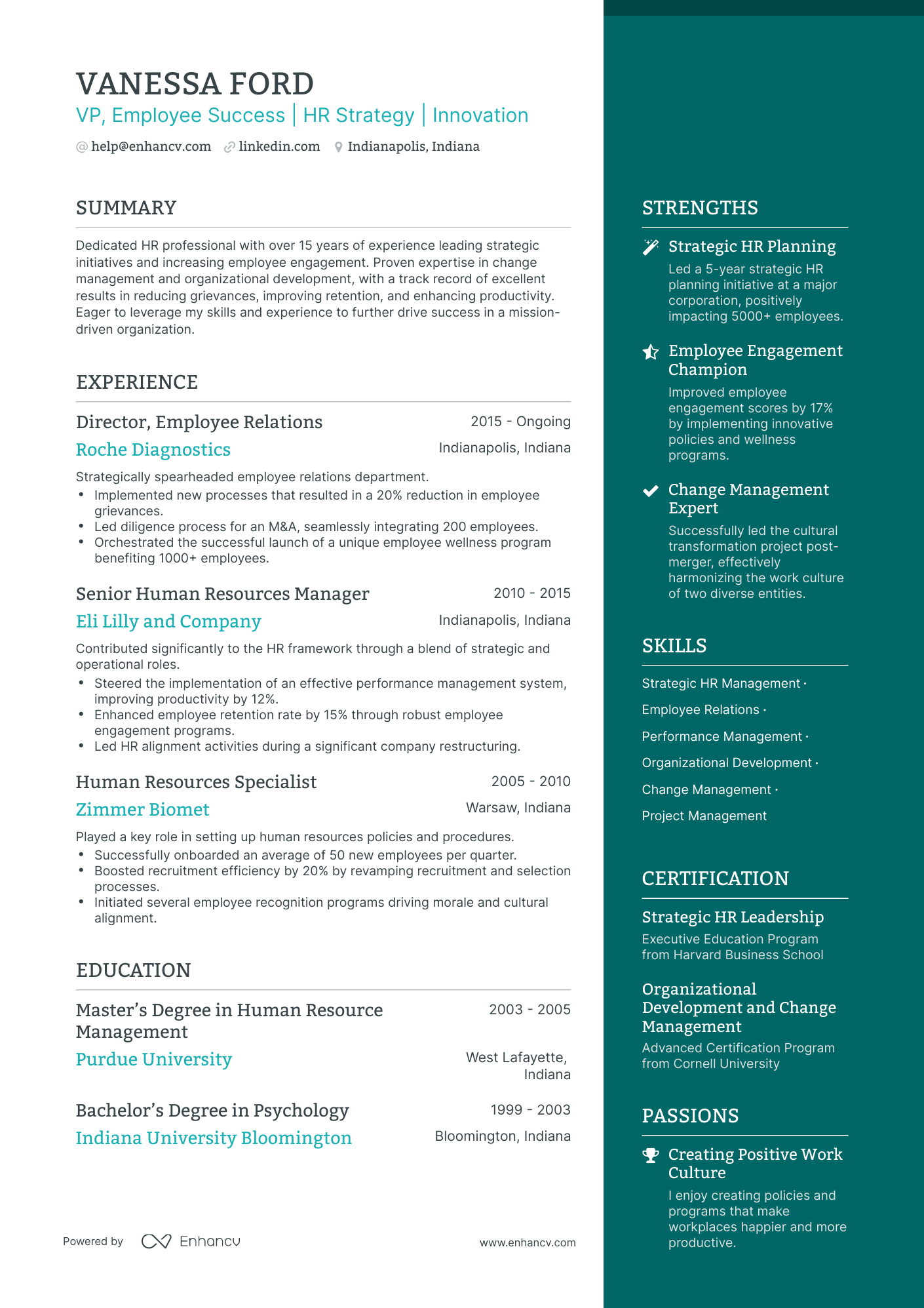 5 VP HR Resume Examples & Guide for 2024