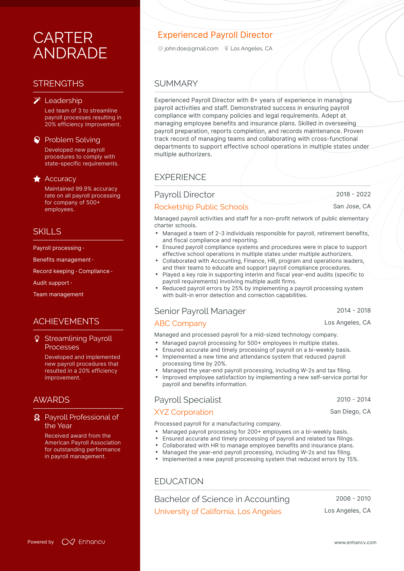 5 Payroll Director Resume Examples & Guide for 2024