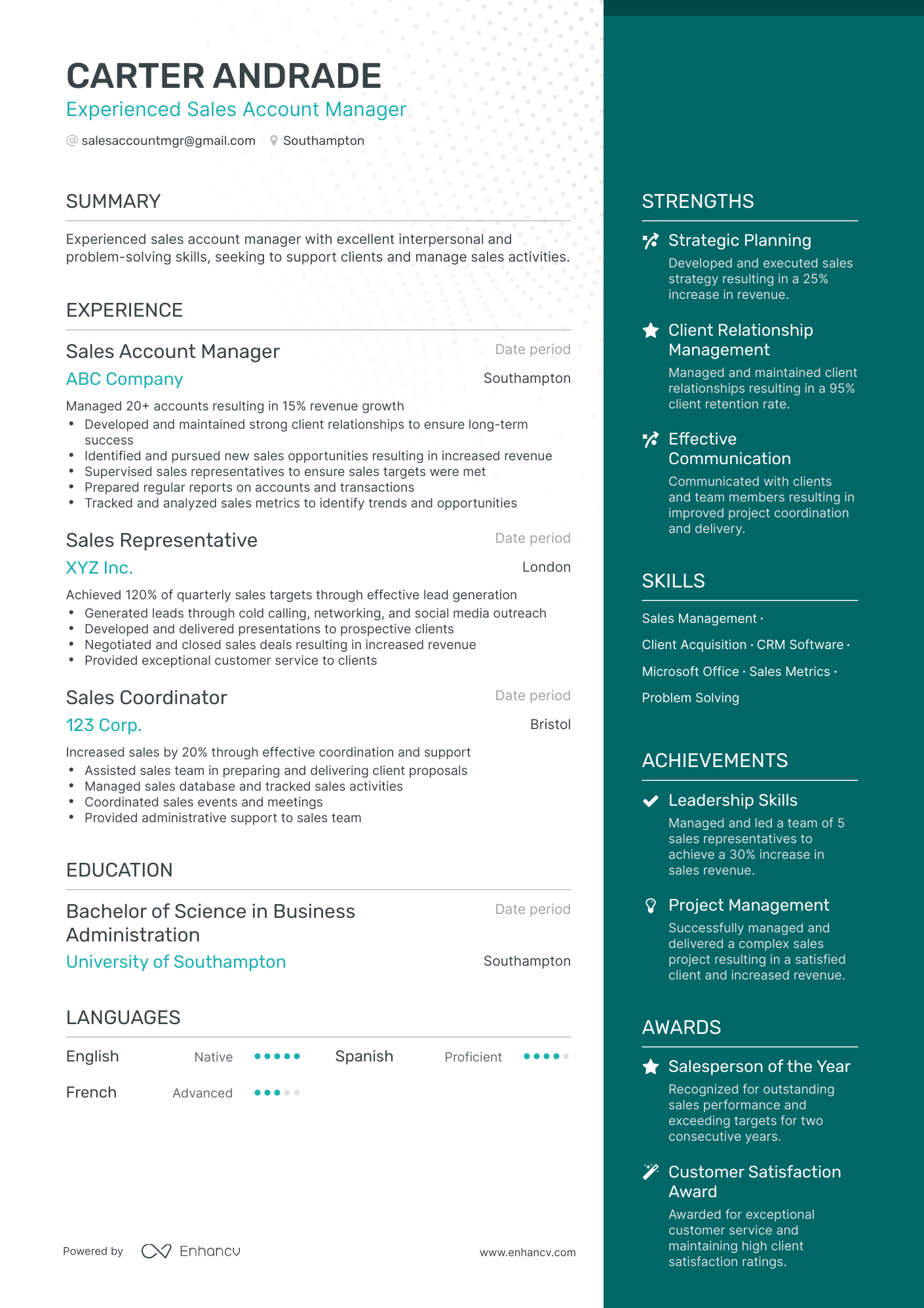 14 Sales Representative Resume Examples & Guide for 2024