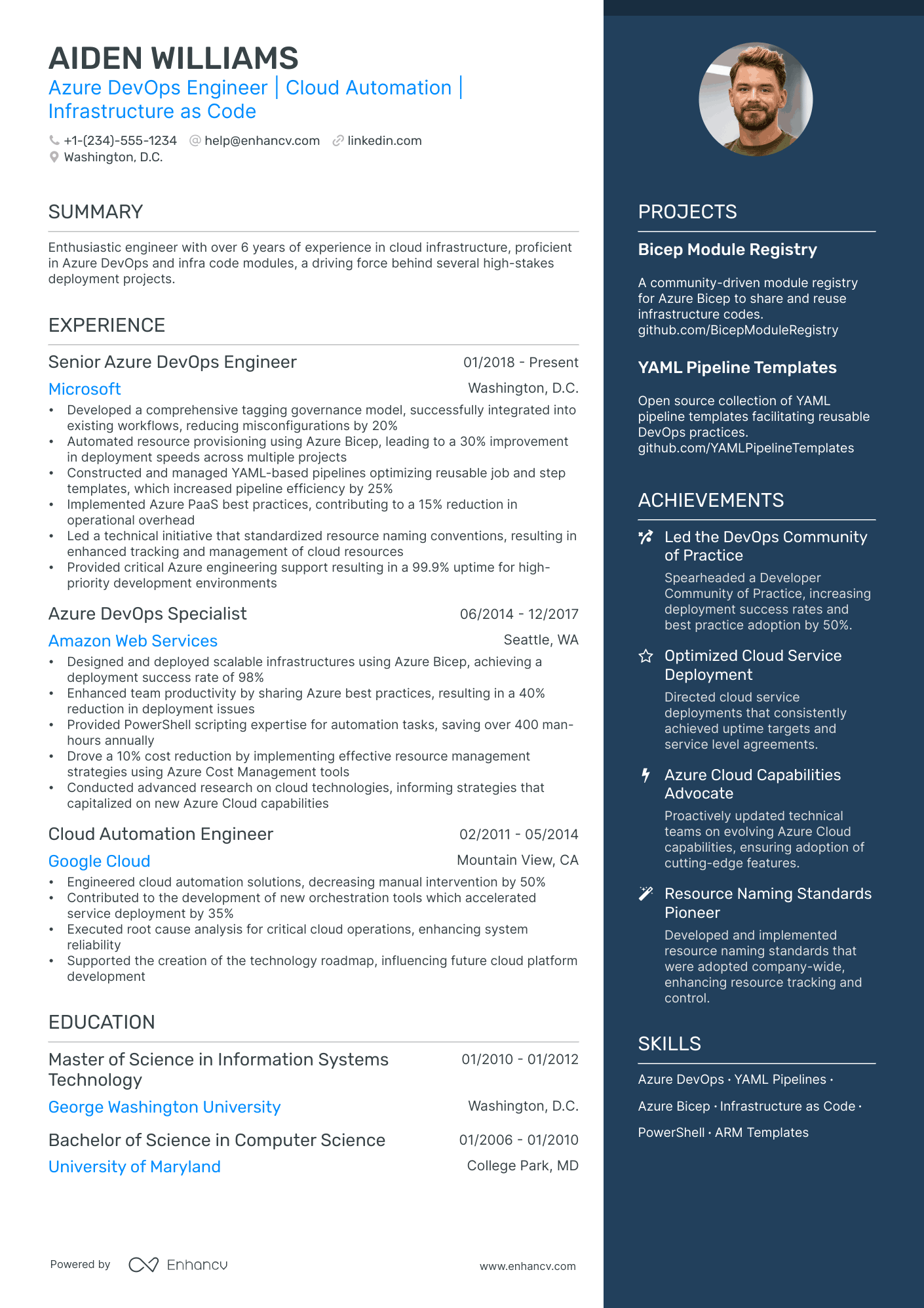 5 Azure Devops Engineer Resume Examples & Guide for 2024