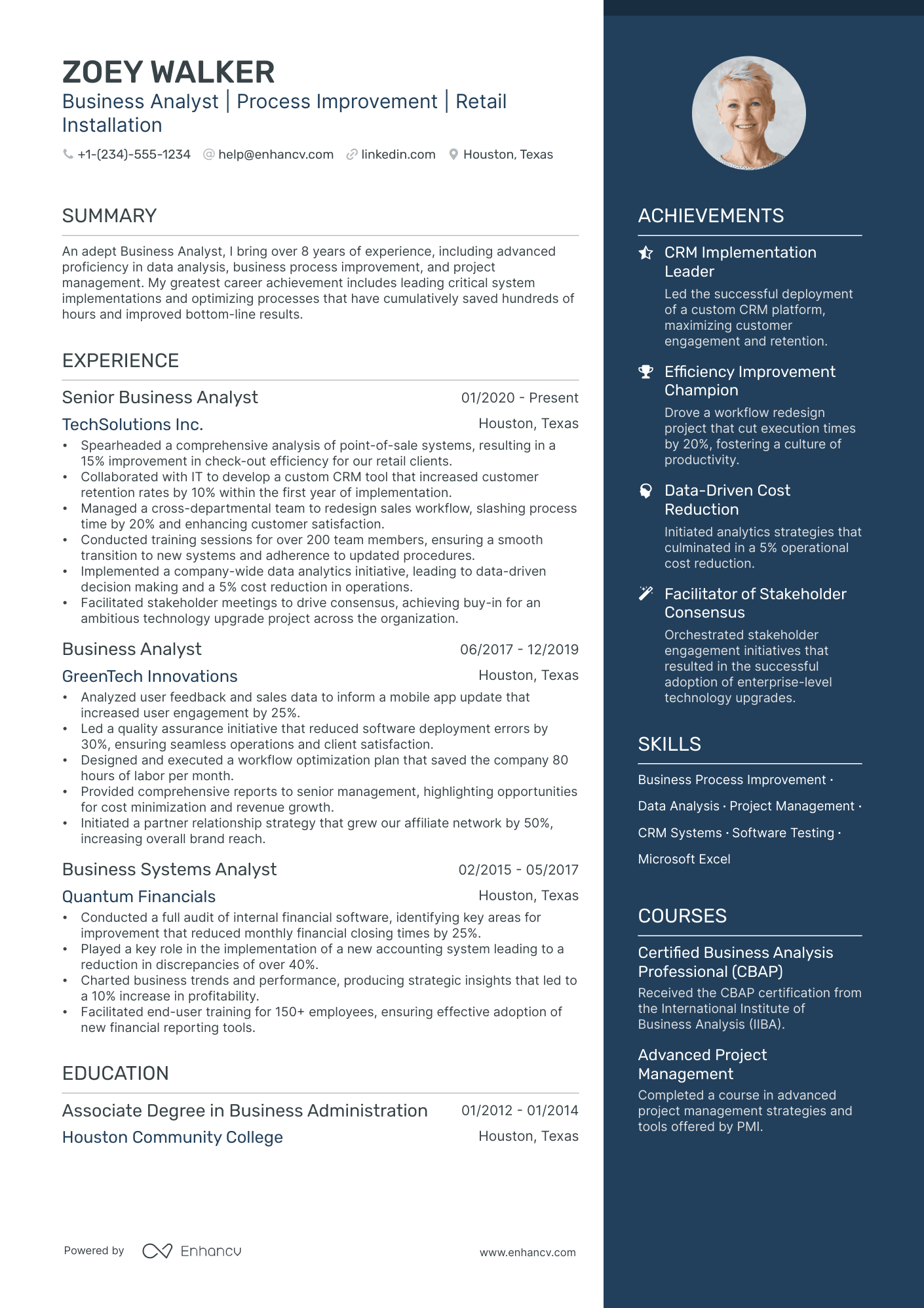 5 Business Analyst Retail Resume Examples & Guide For 2024