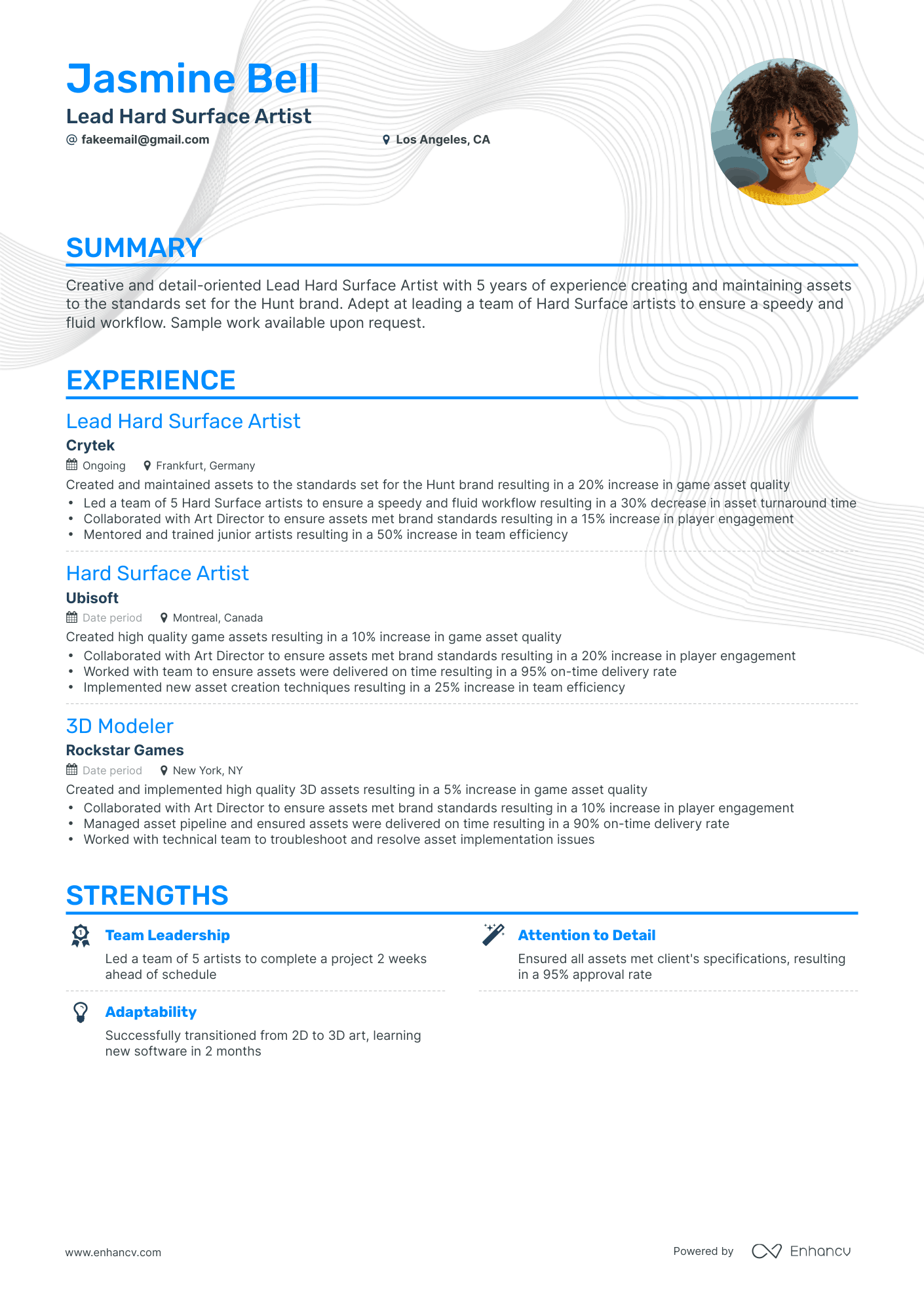 5 Freelance Artist Resume Examples - AHR0cHM6Ly9jZG4uZW5oYW5jdi5jb20vcHJlZGVmaW5lZC1leGFtcGxlcy9rMkNLQ2o3THRmTHc0N2MzU21pb3BIVjRGQnJKdW5VWlZYcFI3bDk3L2ltYWdlLnBuZw~~. 