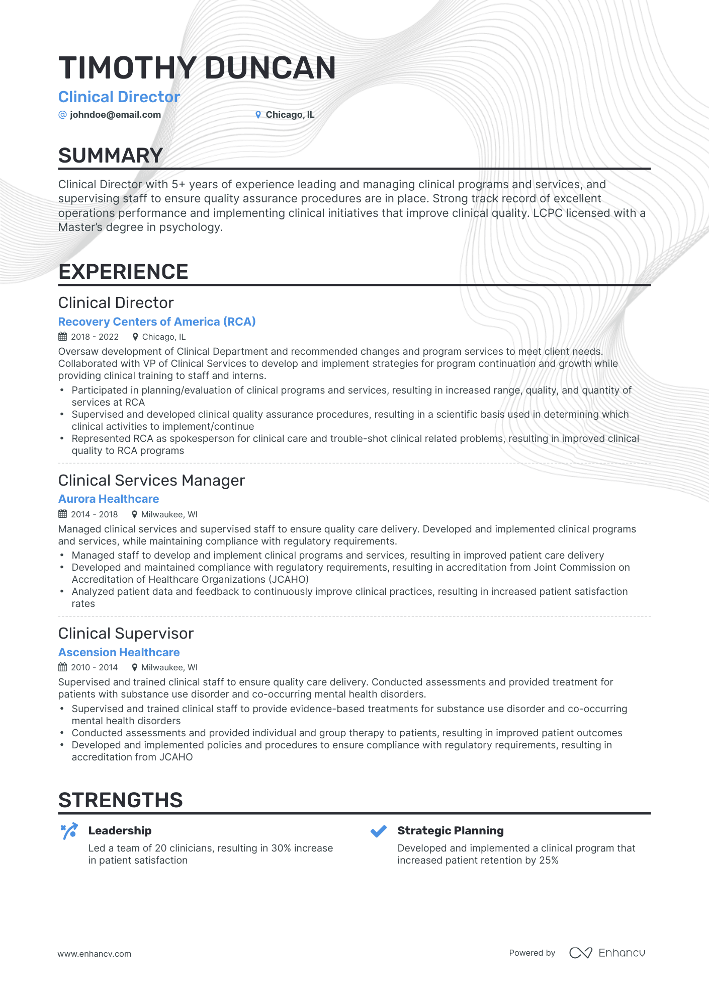 5 Clinical Director Resume Examples & Guide For 2024