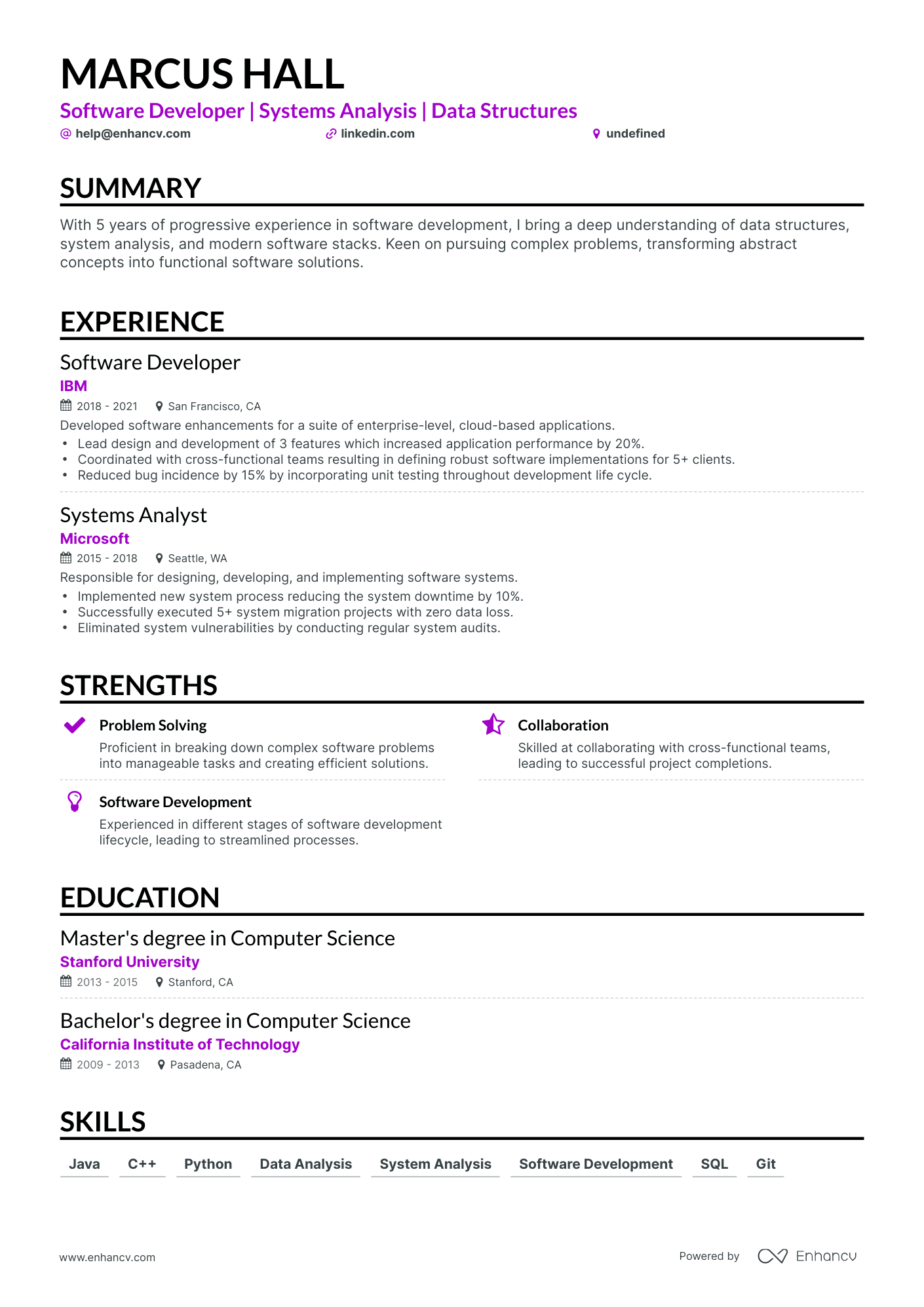 5 Computer Science Internship Resume Examples & Guide for 2024