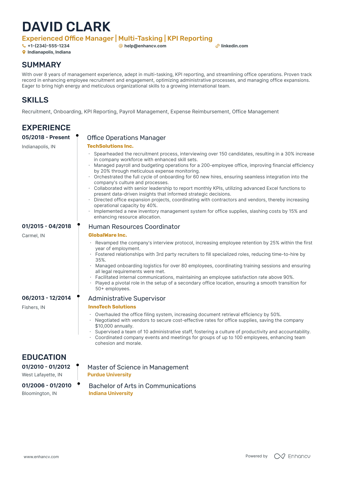 10 Business Operations Manager Resume Examples & Guide for 2026