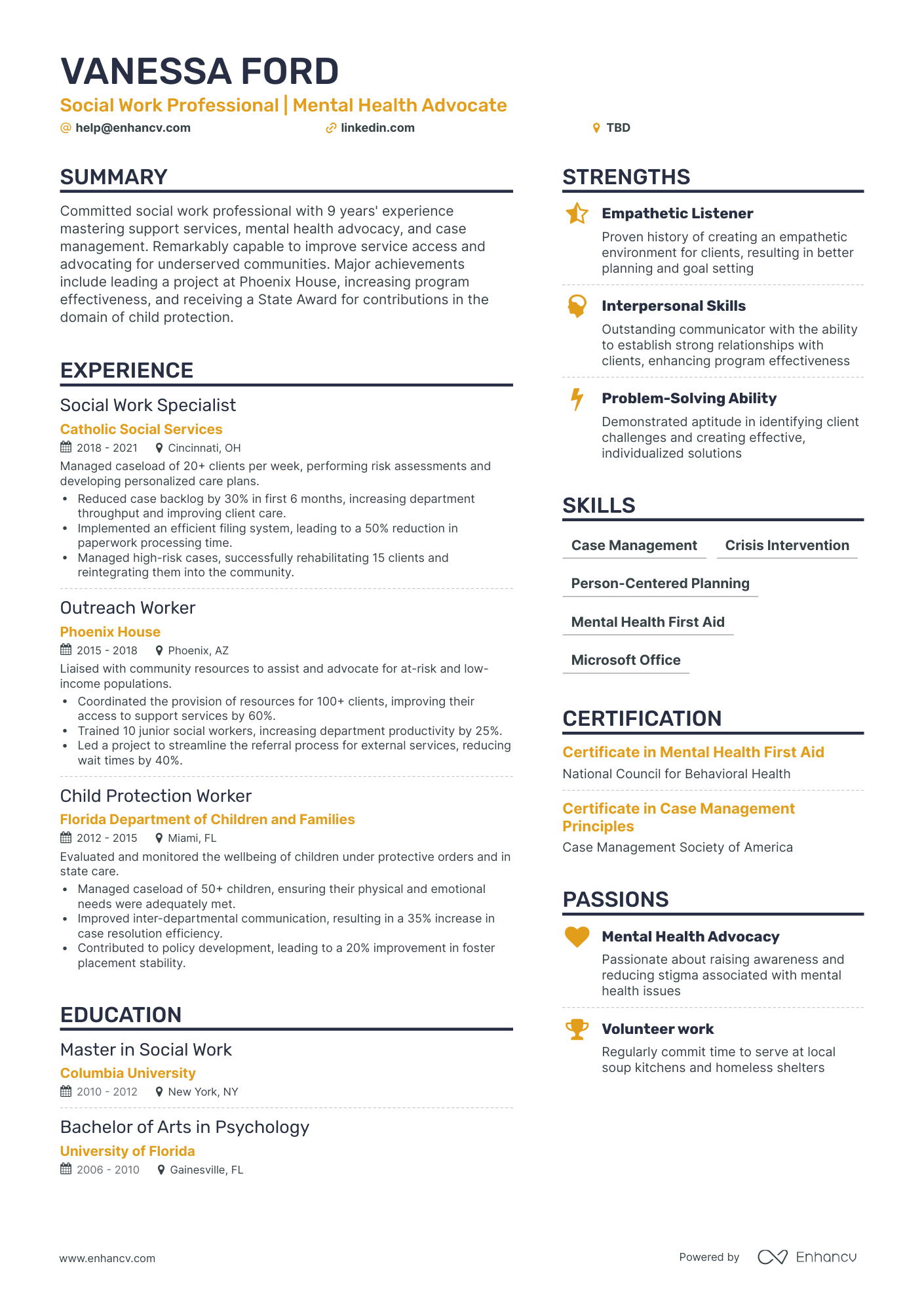 intern resume help