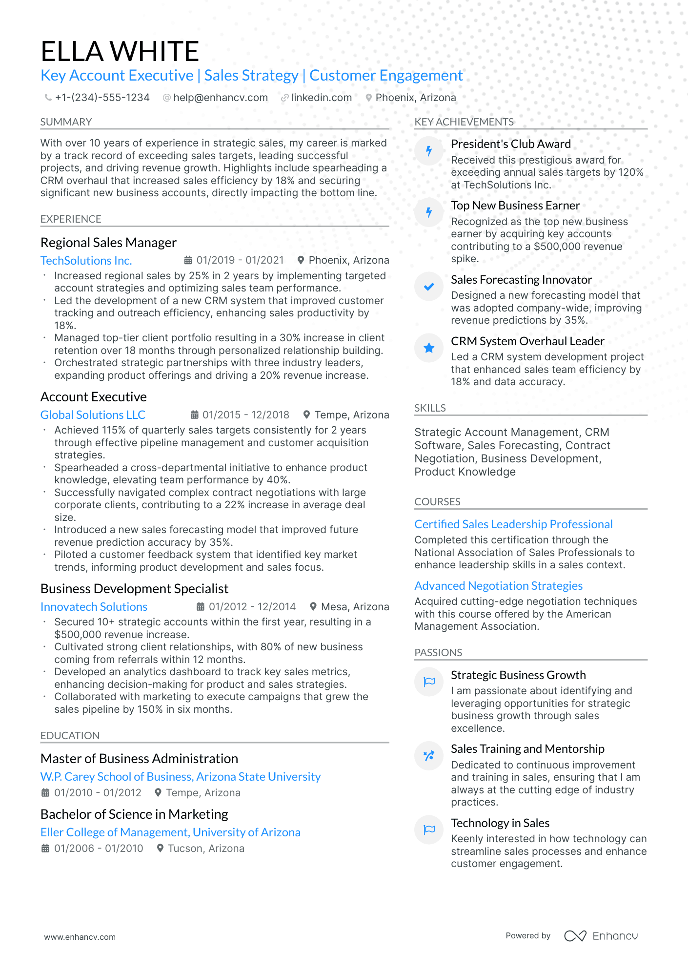 10 Sales Account Manager Resume Examples, Templates & Guide for 2026