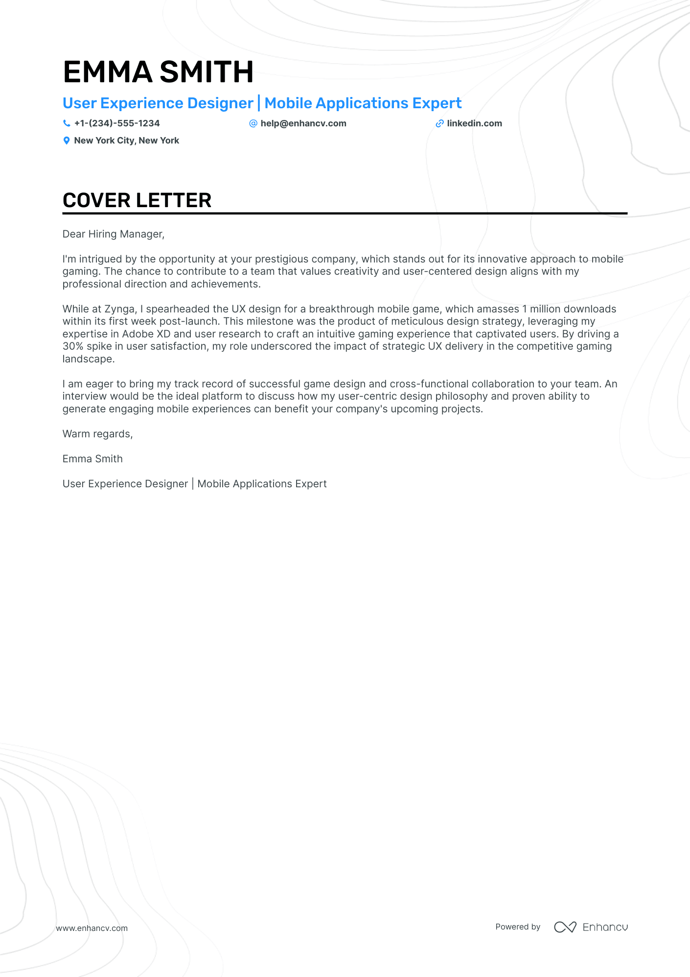 8 Professional UX Designer Cover Letter Examples and Template for 2026 ...