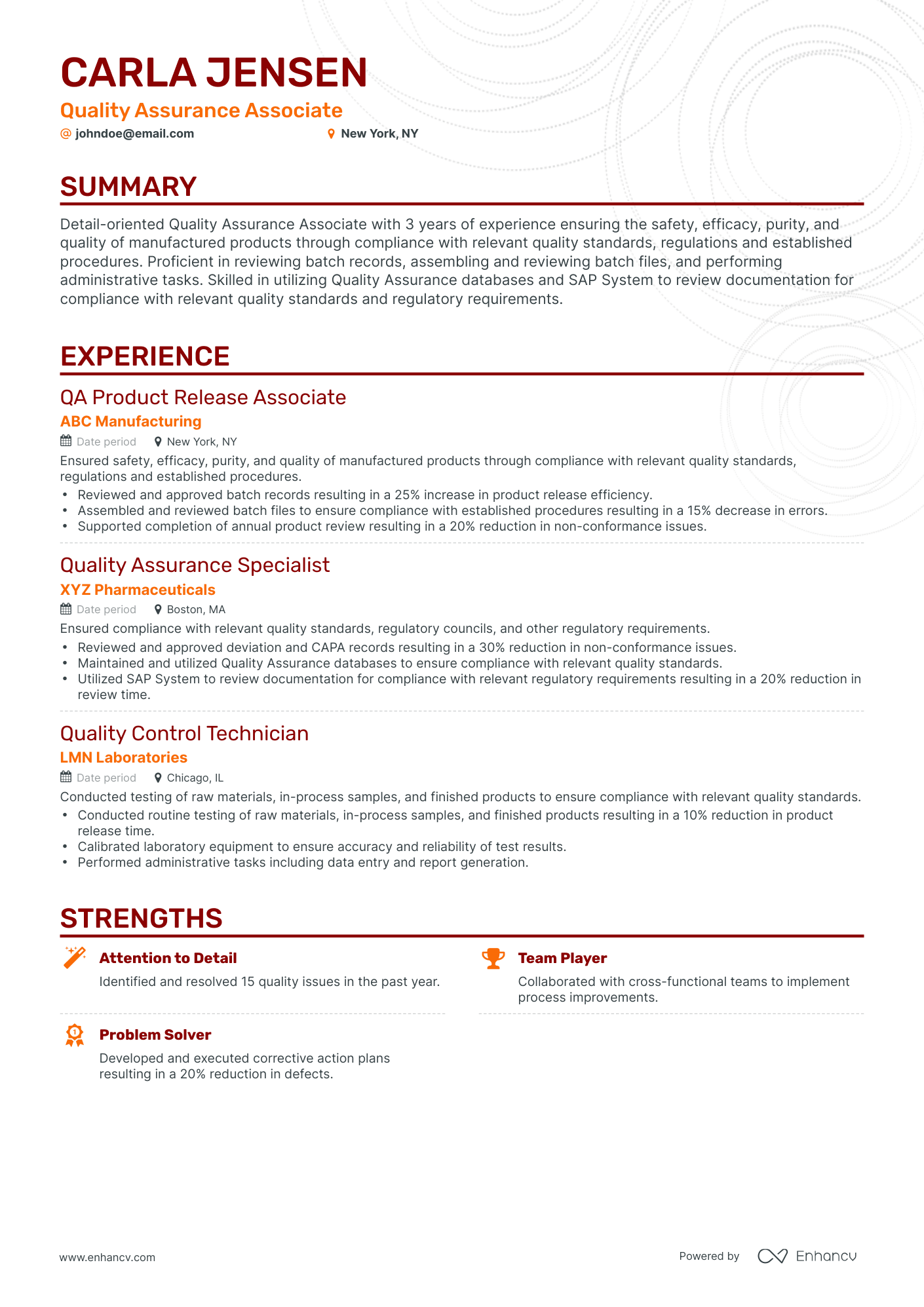 5 Quality Assurance Associate Resume Examples & Guide for 2023