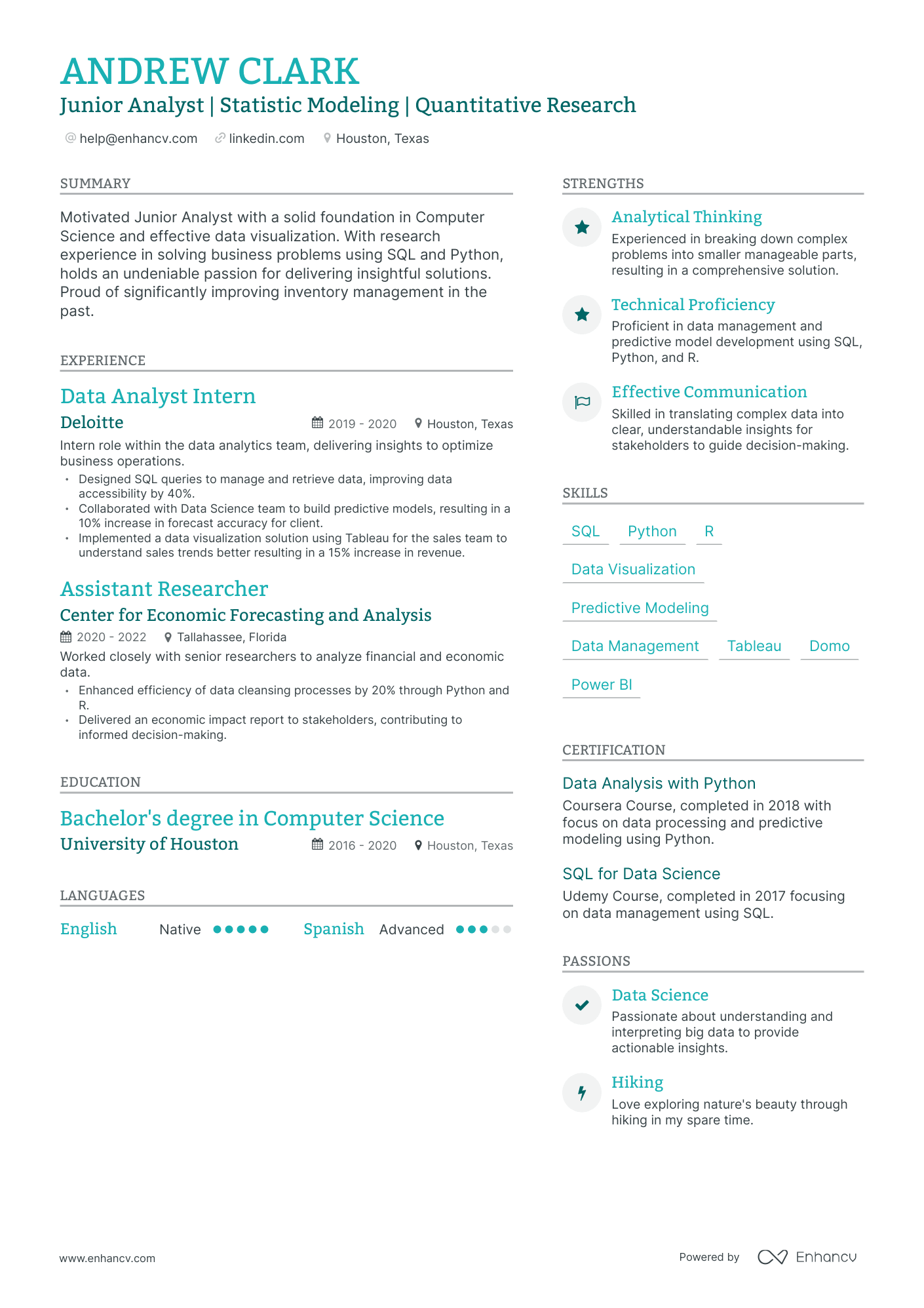 5 Junior Data Analyst Resume Examples & Guide for 2024