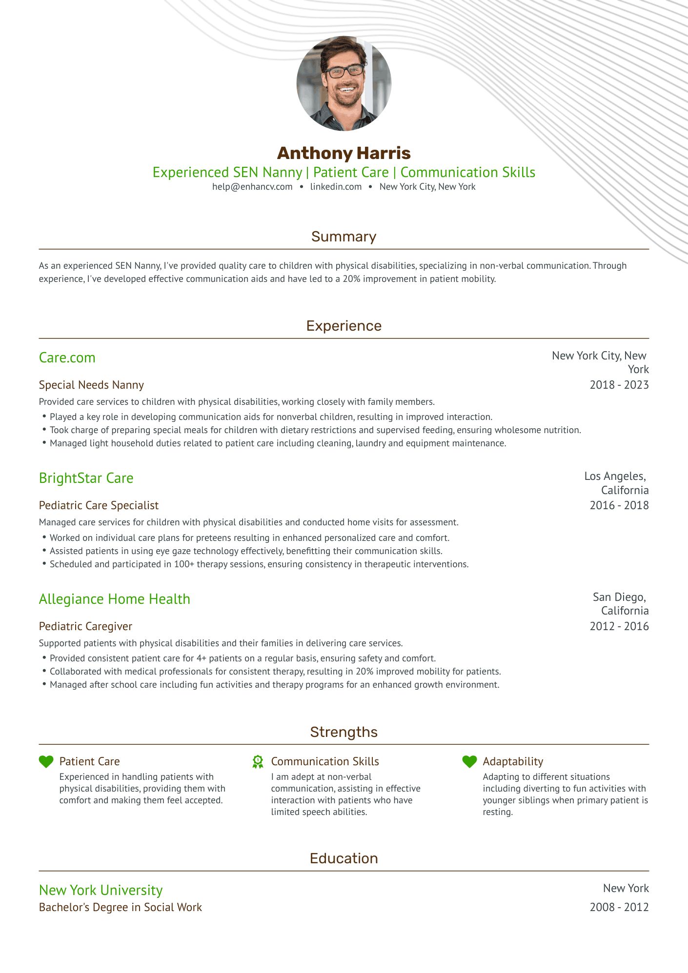 11 Nanny Resume Examples & Guide for 2024