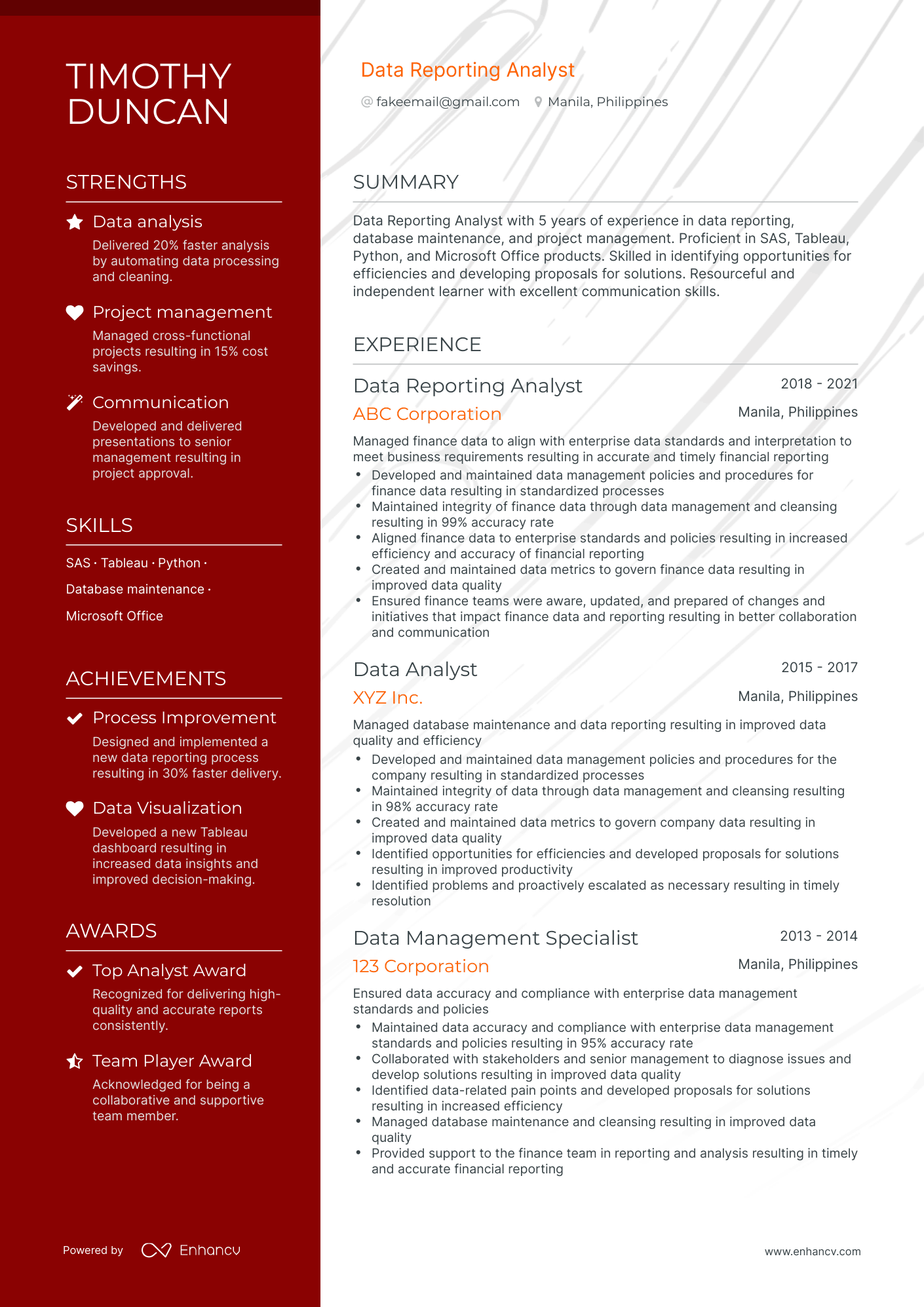 5 Data Reporting Analyst Resume Examples Guide For 2024