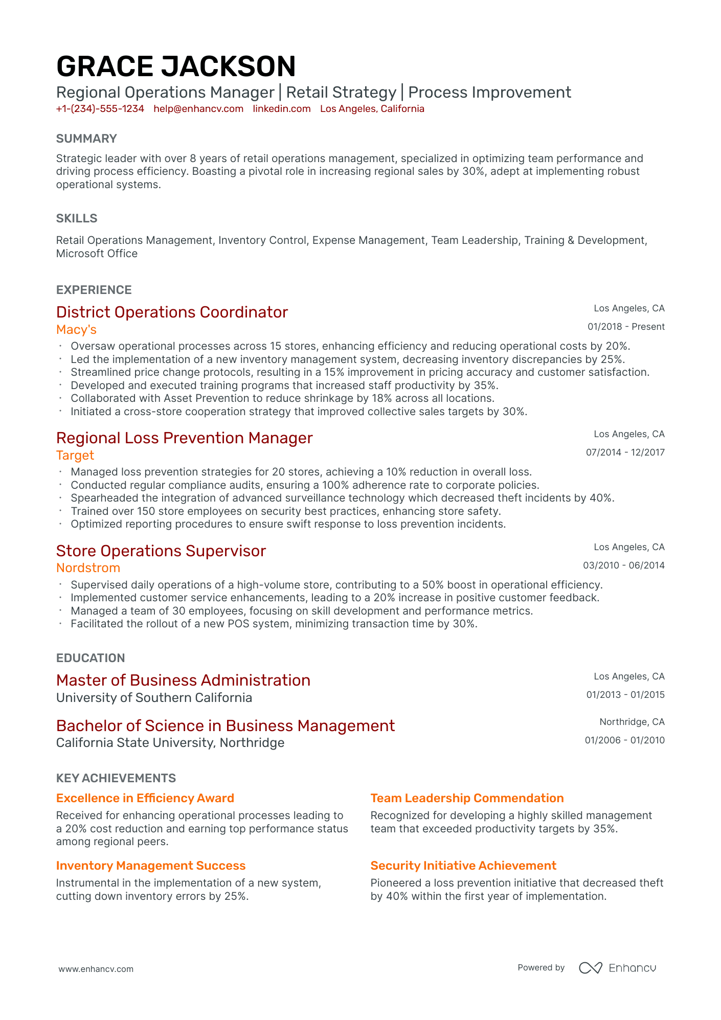 10 Regional Operations Manager Resume Examples & Guide for 2025