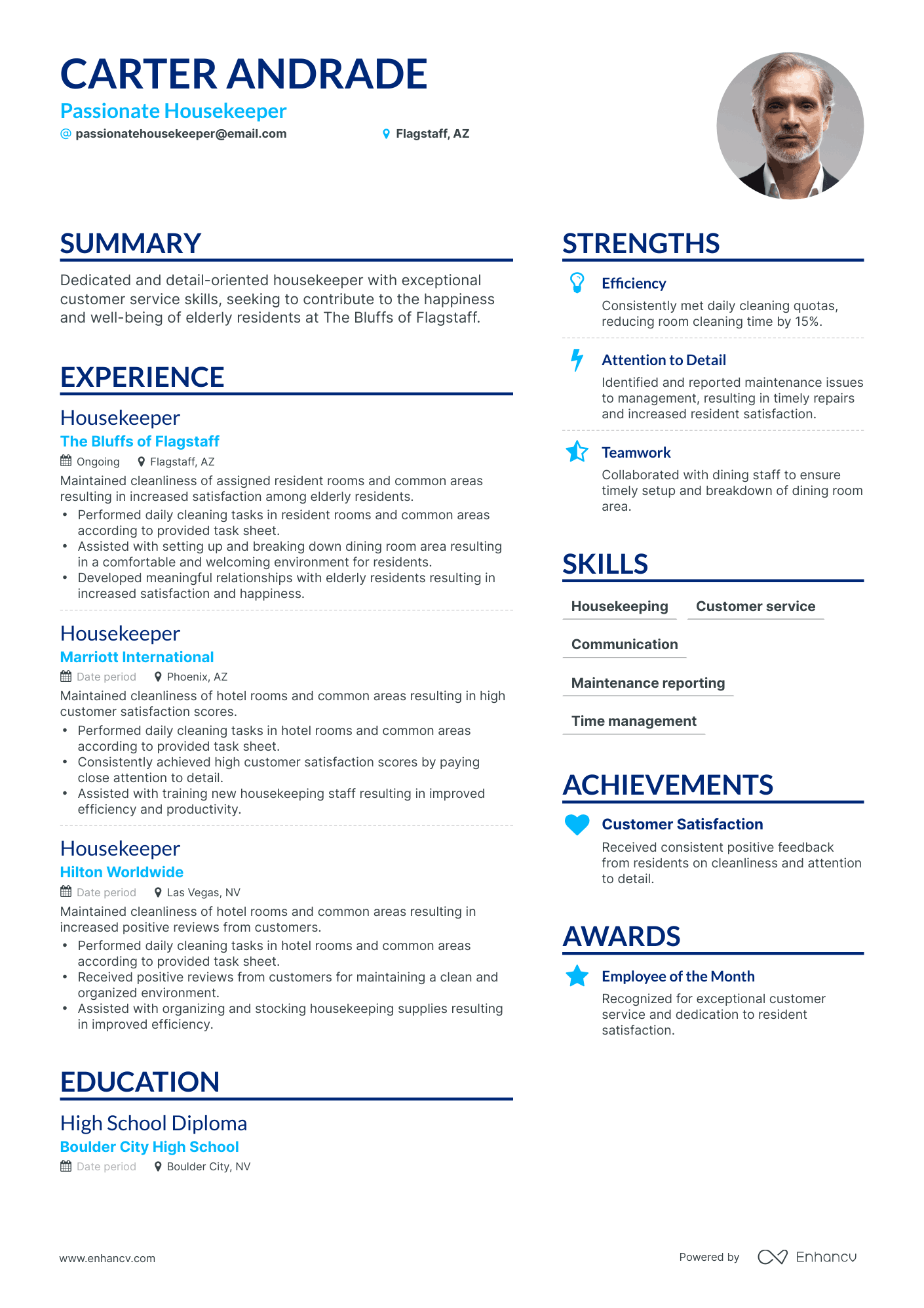 9 Housekeeper Resume Examples & Guide for 2023