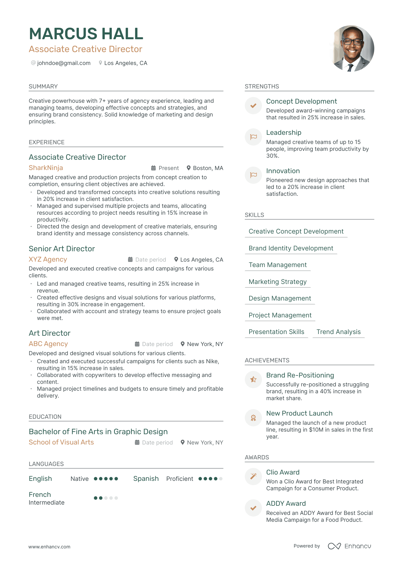 7 Creative Director Resume Examples & Guide for 2024