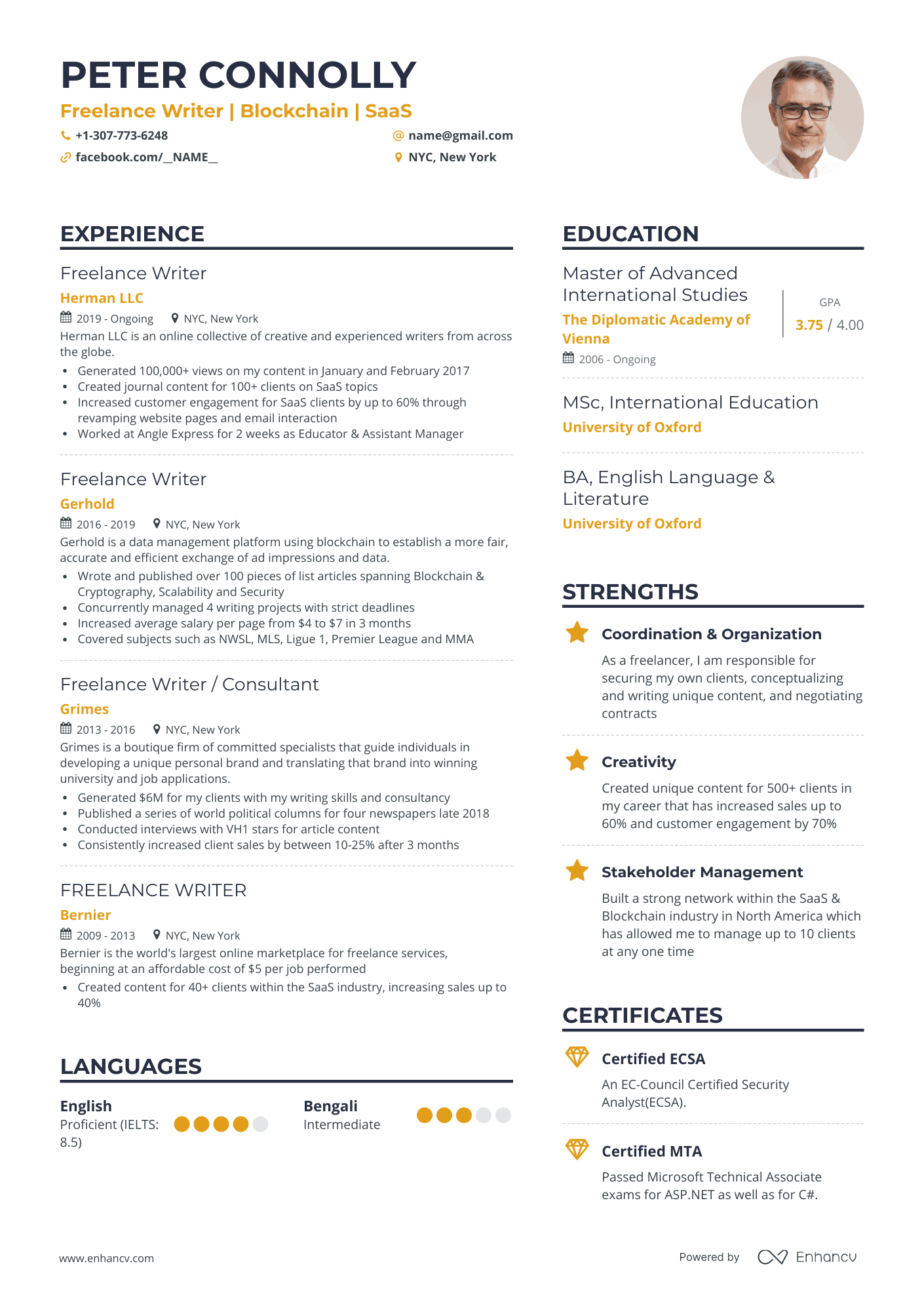 5 Freelance Writer Resume Examples & Guide for 2024