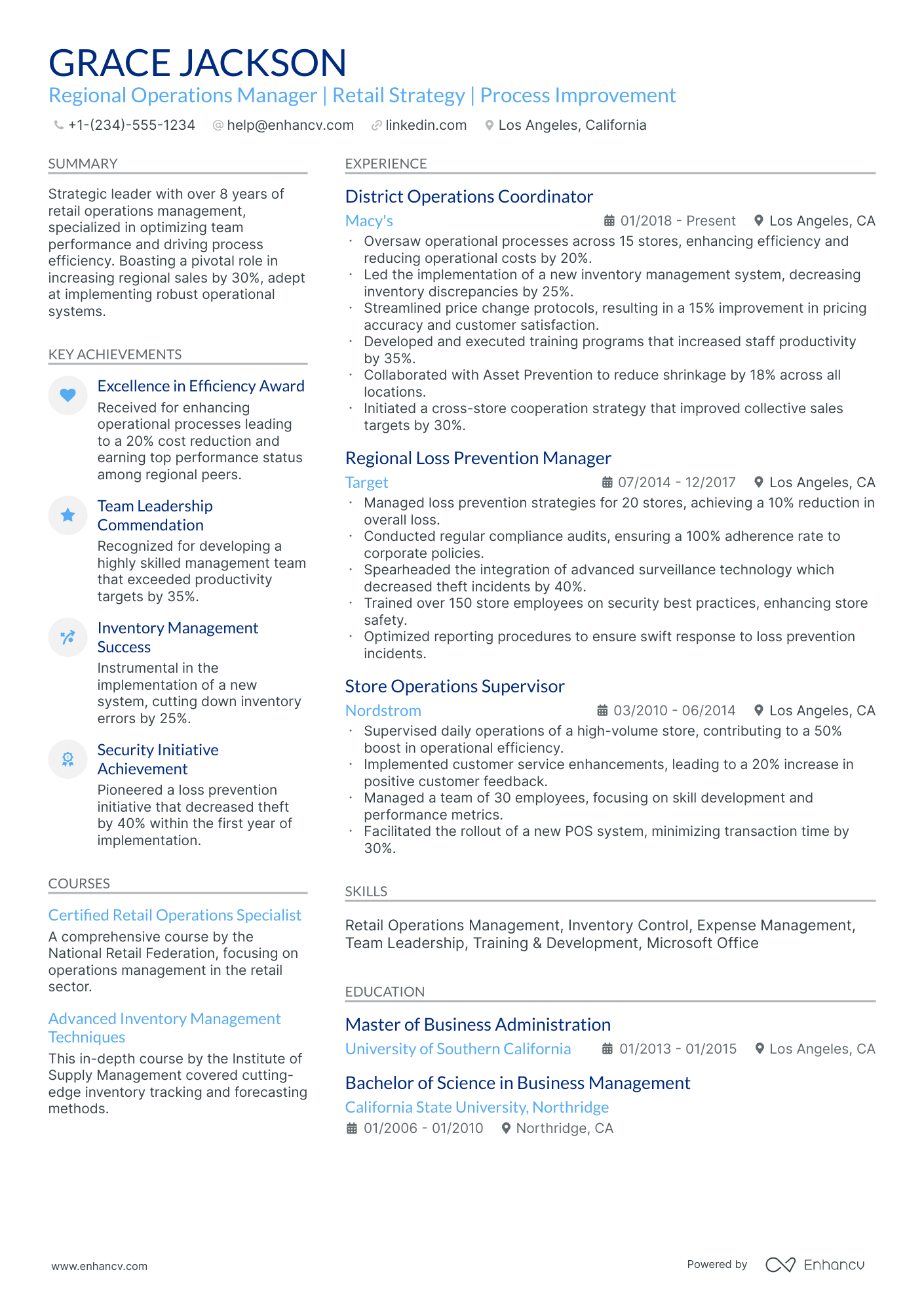 10 Regional Operations Manager Resume Examples & Guide for 2025