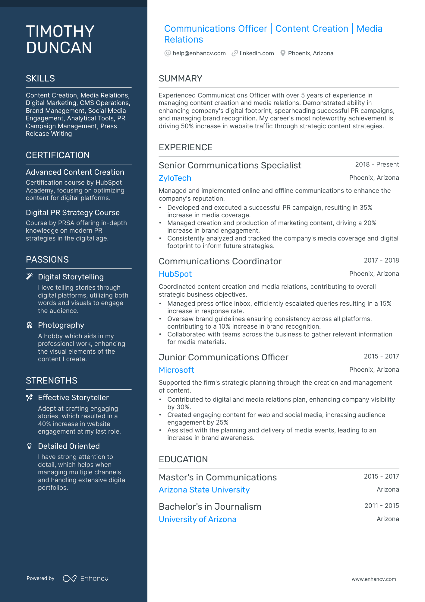 10 Communications Officer Resume Examples & Guide for 2026