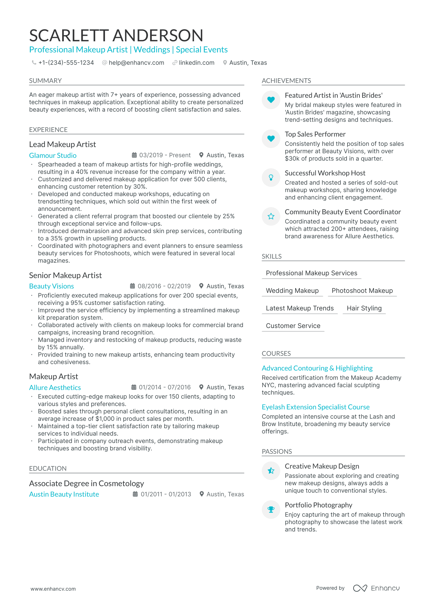 5 Freelance Makeup Artist Resume Examples & Guide for 2024