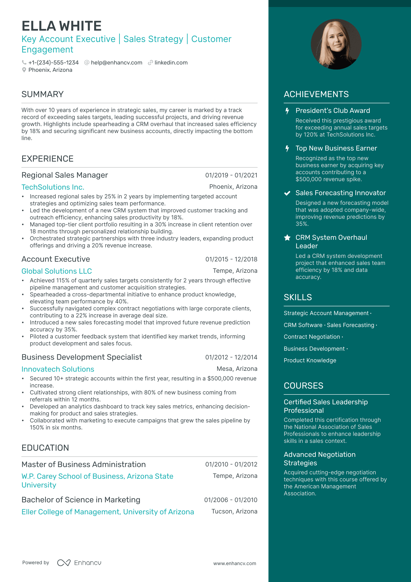 5 Sales Account Manager Resume Examples & Guide for 2024