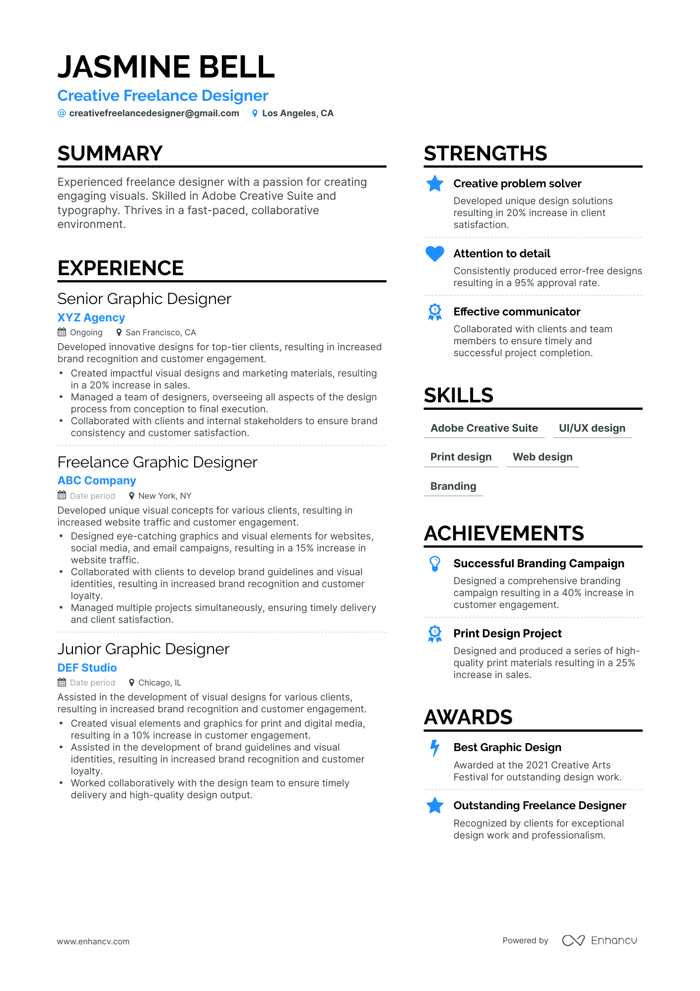 5 Freelance Designer Resume Examples & Guide for 2023