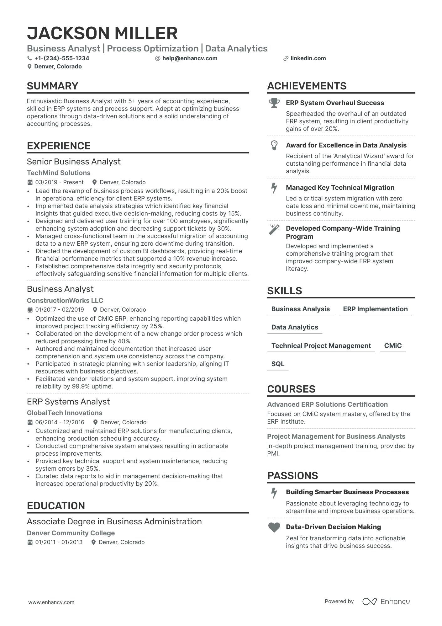 20 Business Analyst Resume Examples & Guide for 2024