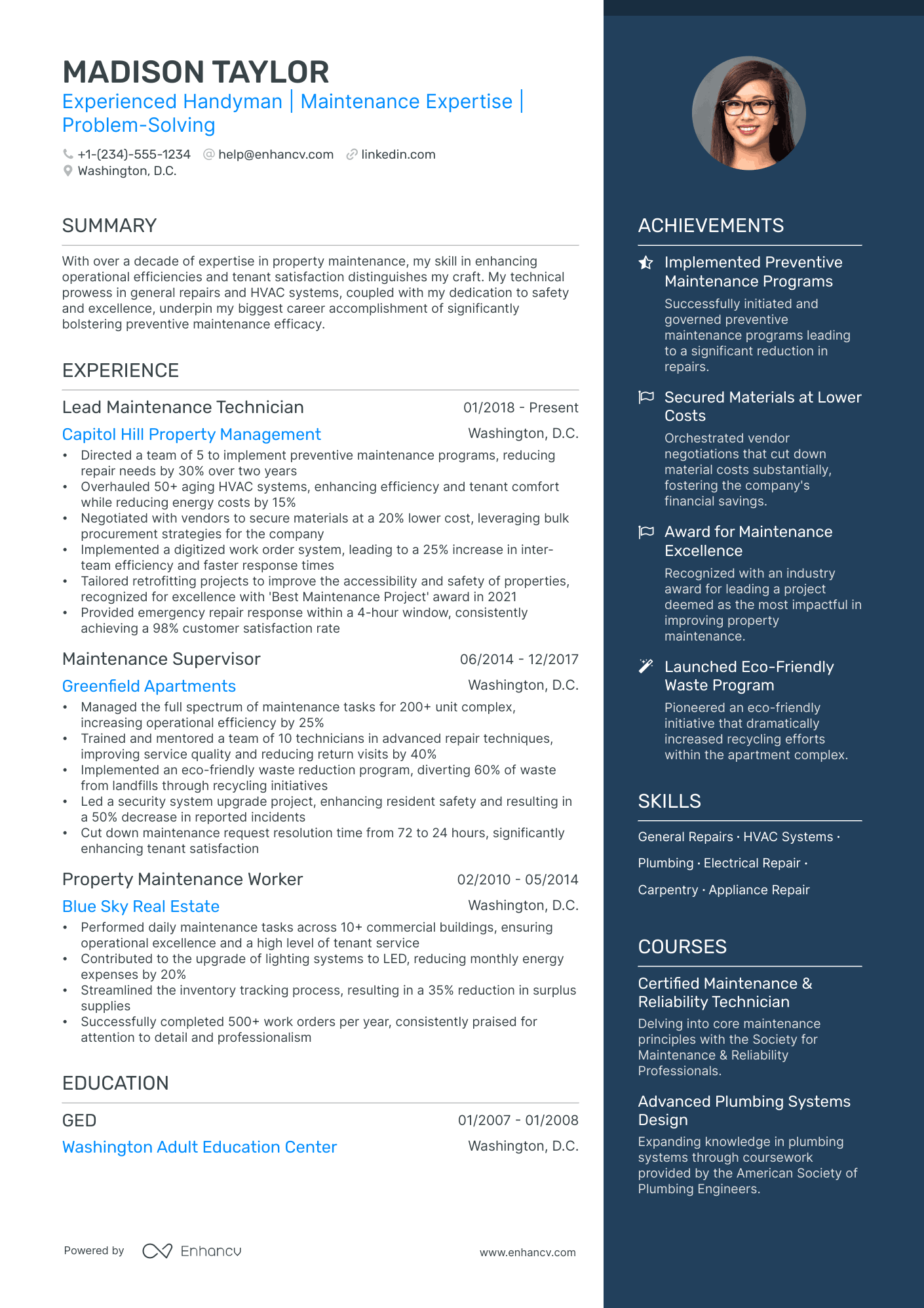 5 Handyman Resume Examples & Guide for 2025