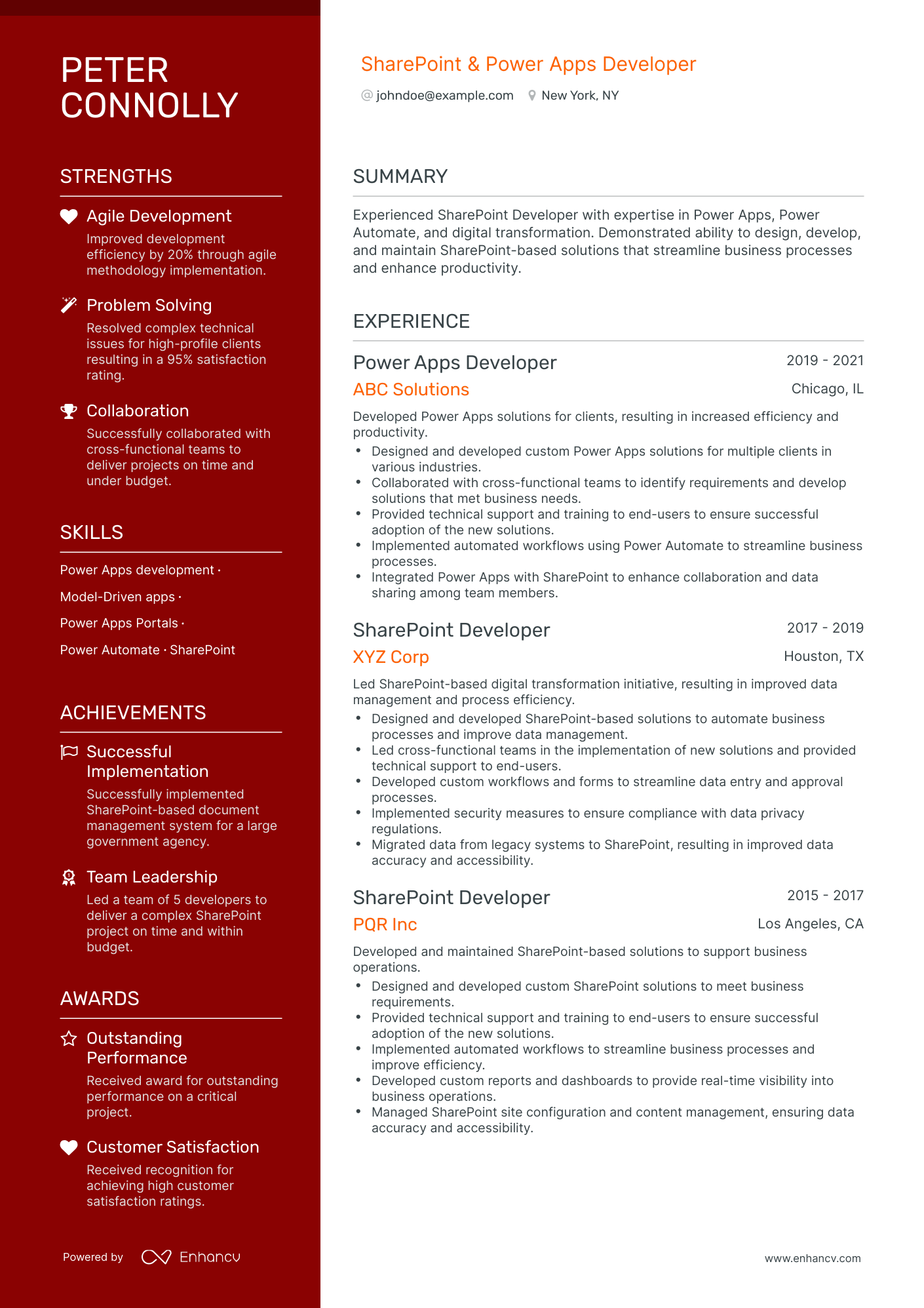 7 Sharepoint Developer Resume Examples & Guide for 2023