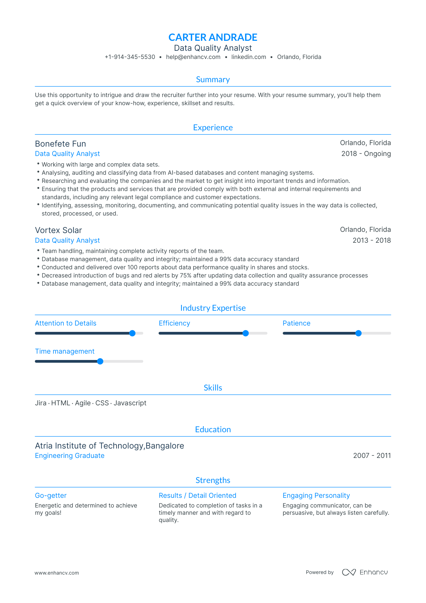 Data Quality Analyst Resume Examples & Guide for 2023 (Layout, Skills ...