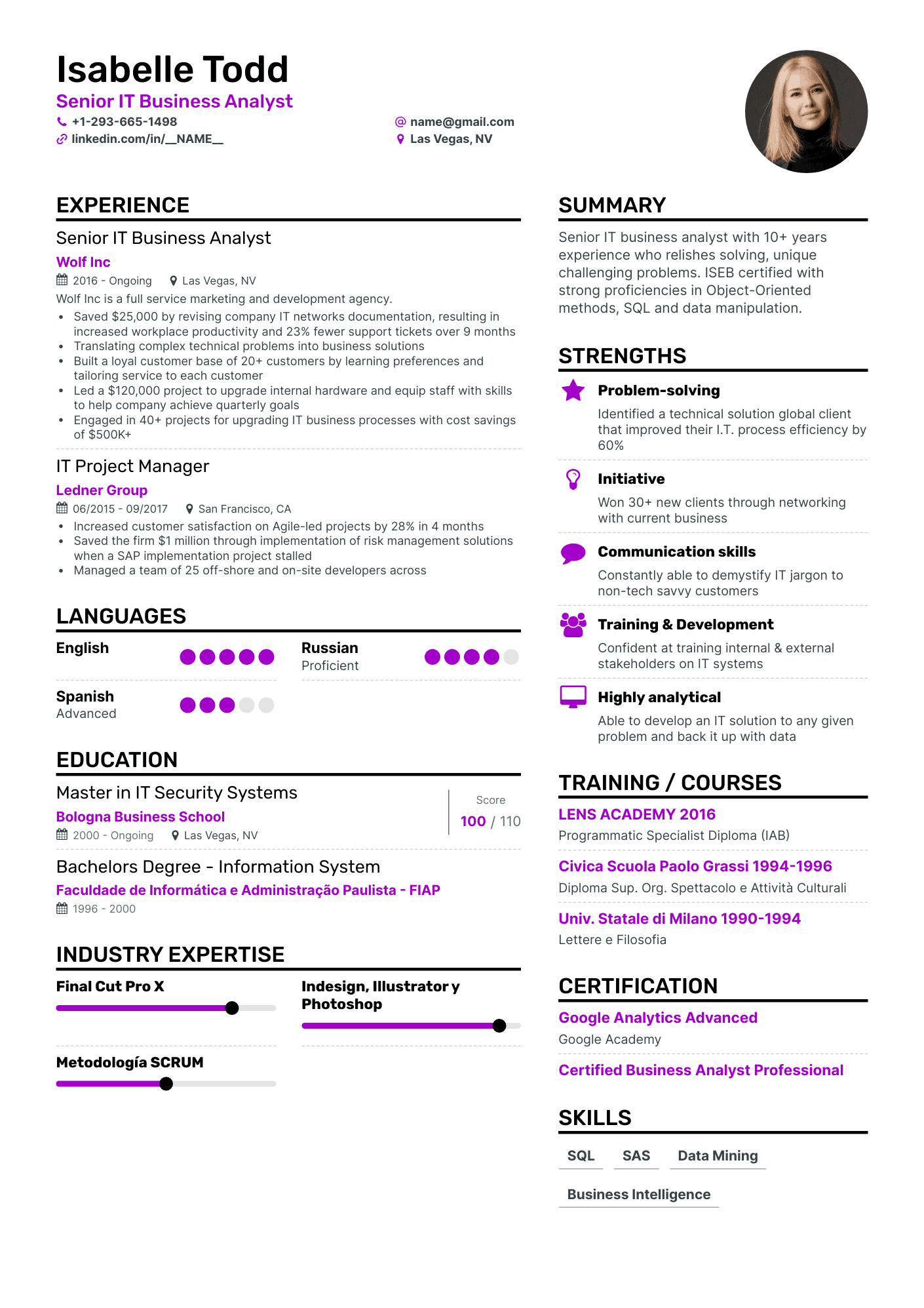 it resume examples 2023