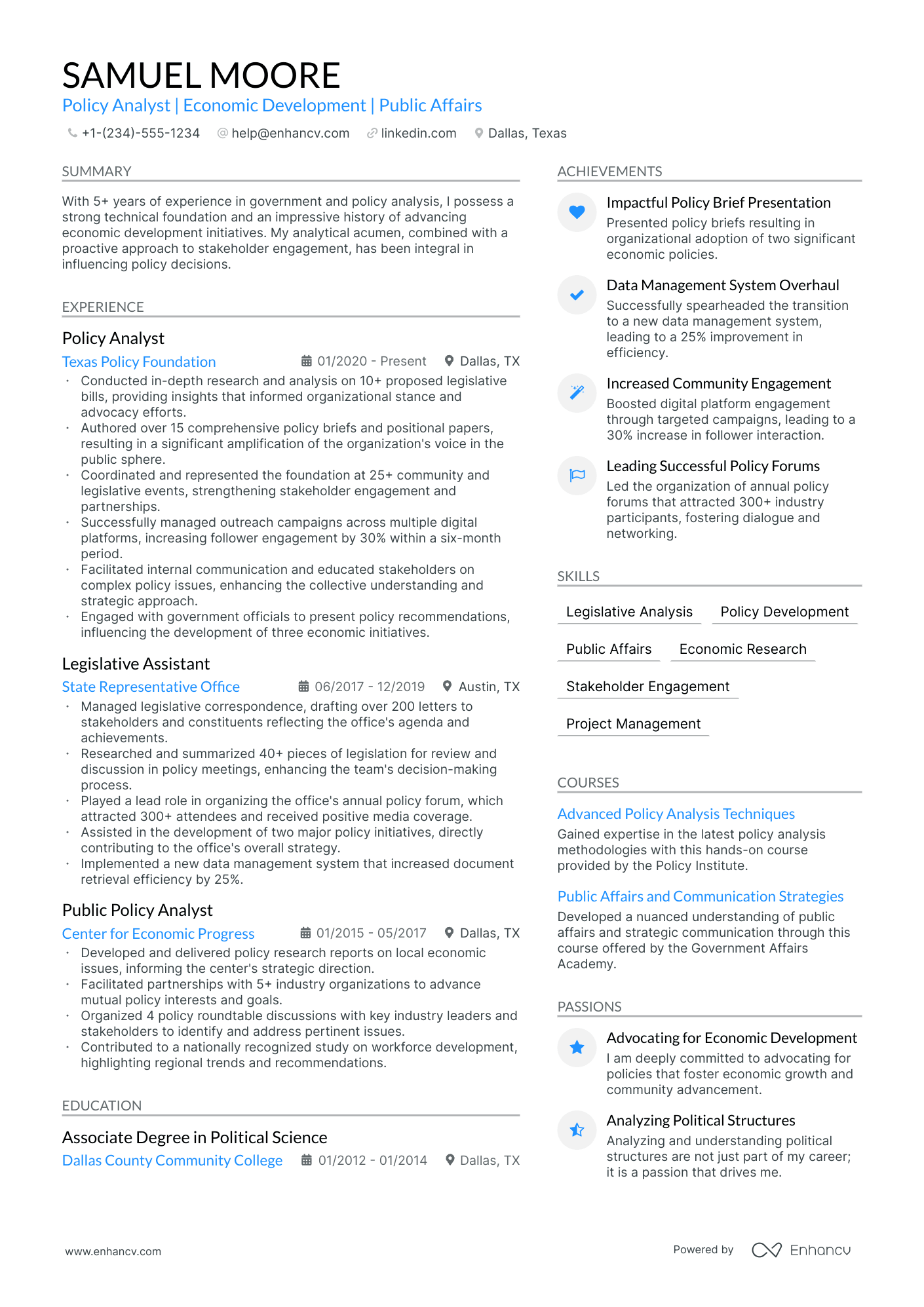 resume samples for government jobs