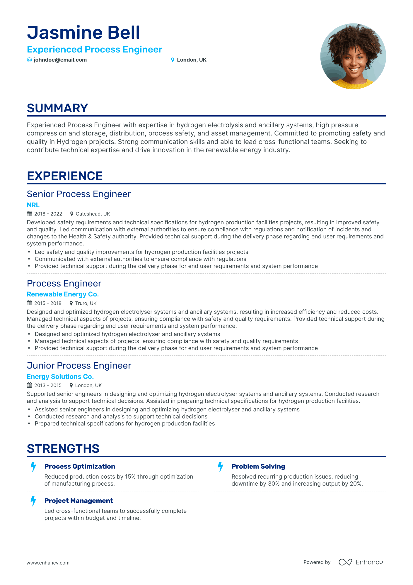 Classic Process Engineer Resume Template