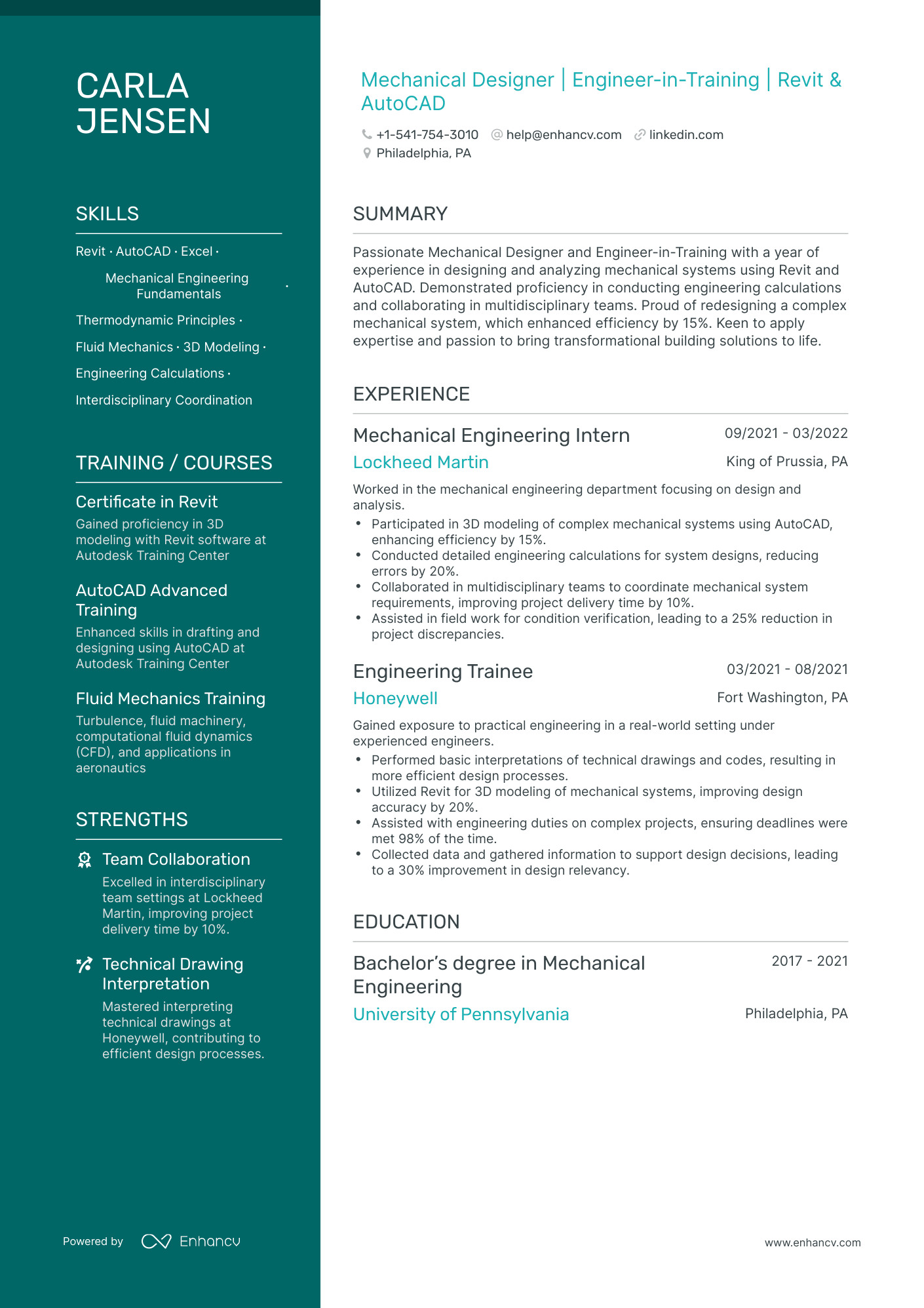 Polished Engineer In Training Resume Template