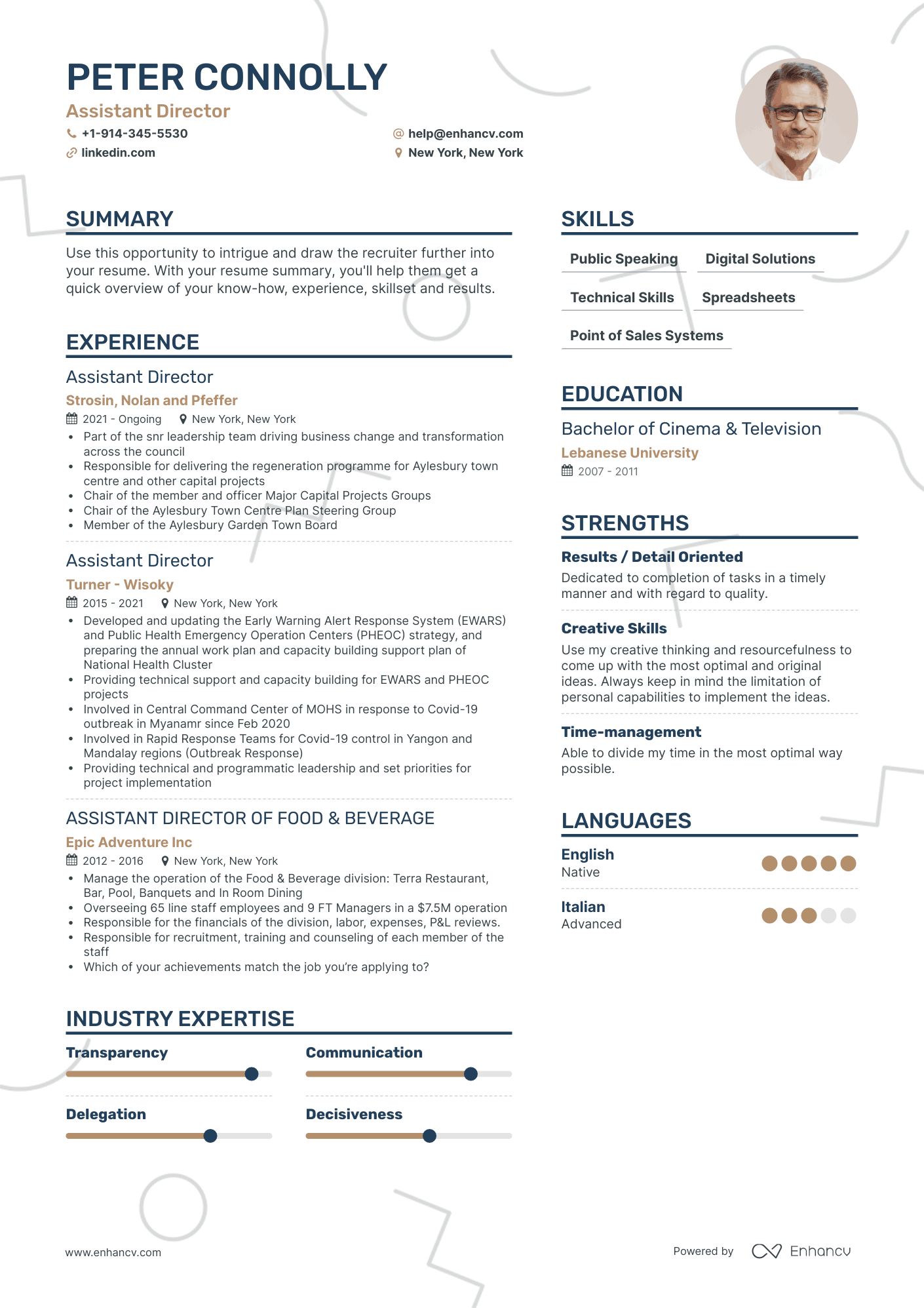 Assistant Director Resume Examples & Guide for 2023 (Layout, Skills ...