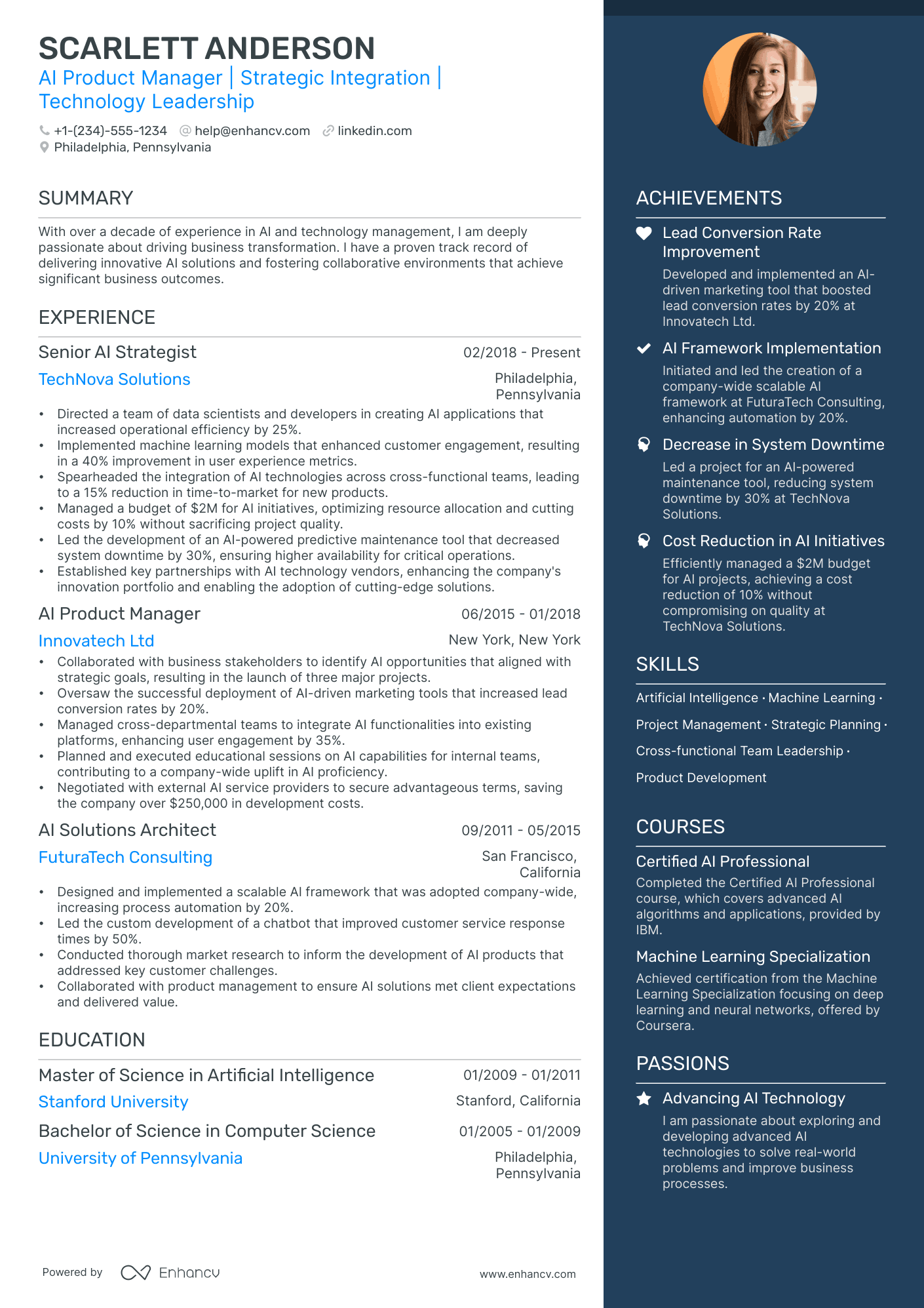 5 AI Product Manager Resume Examples & Guide for 2024