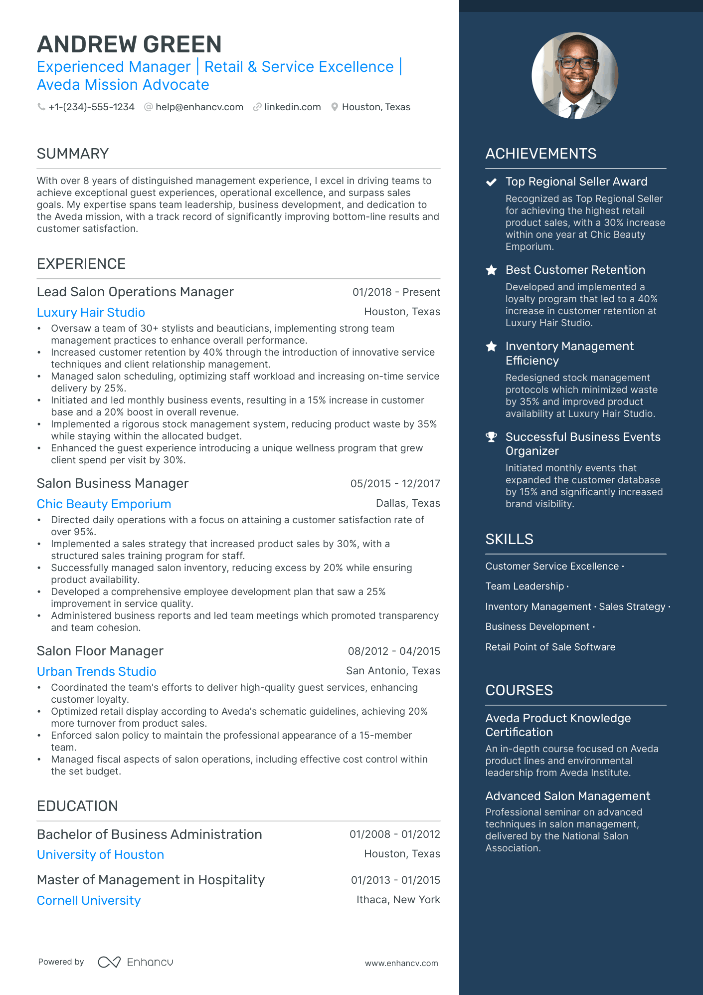 resume format for parlour job