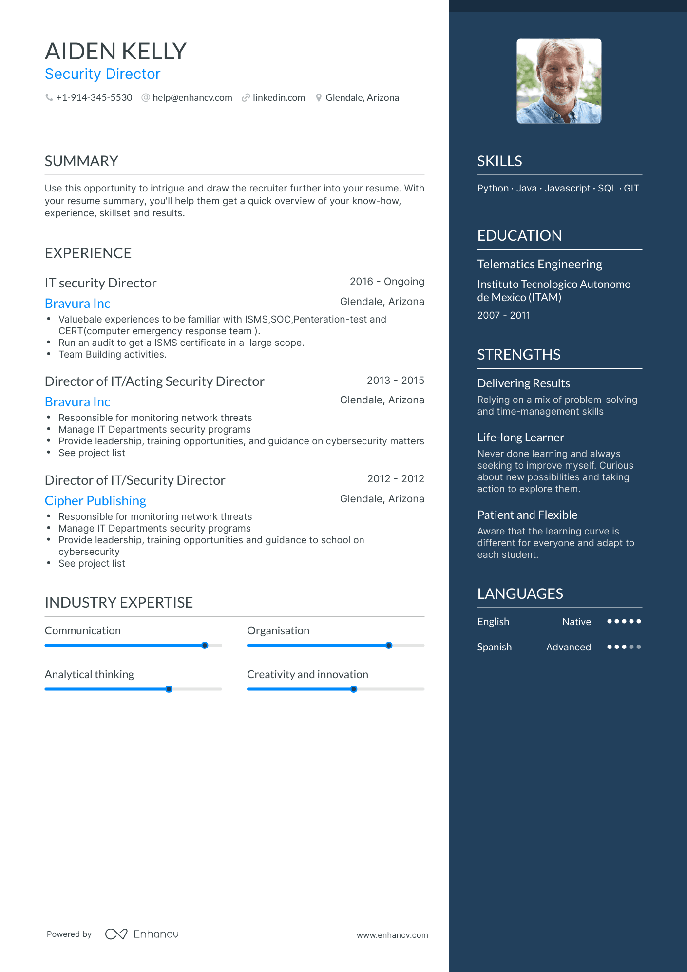 Security Director Resume Examples & Guide for 2023 (Layout, Skills ...