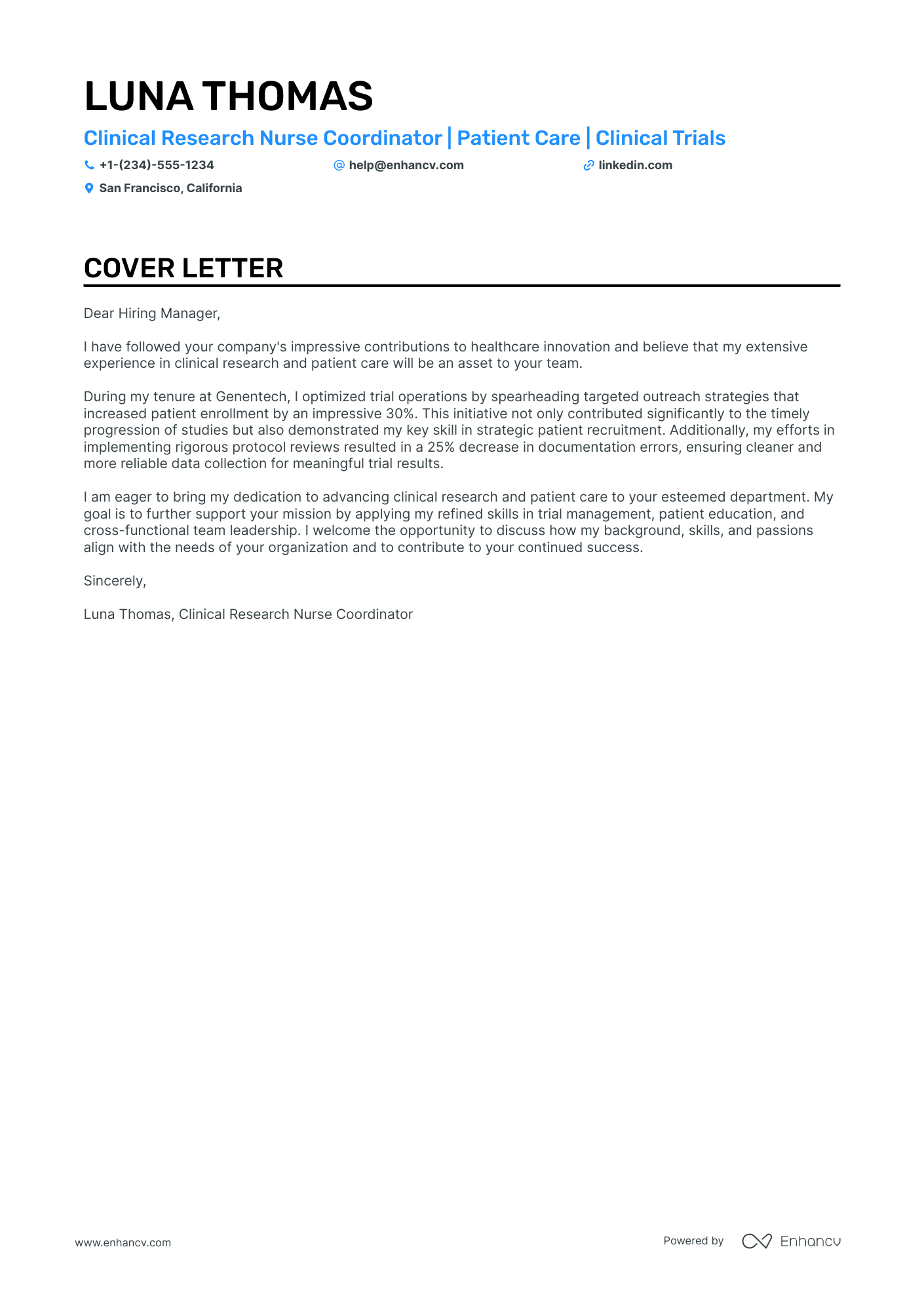 example of application letter for nursing