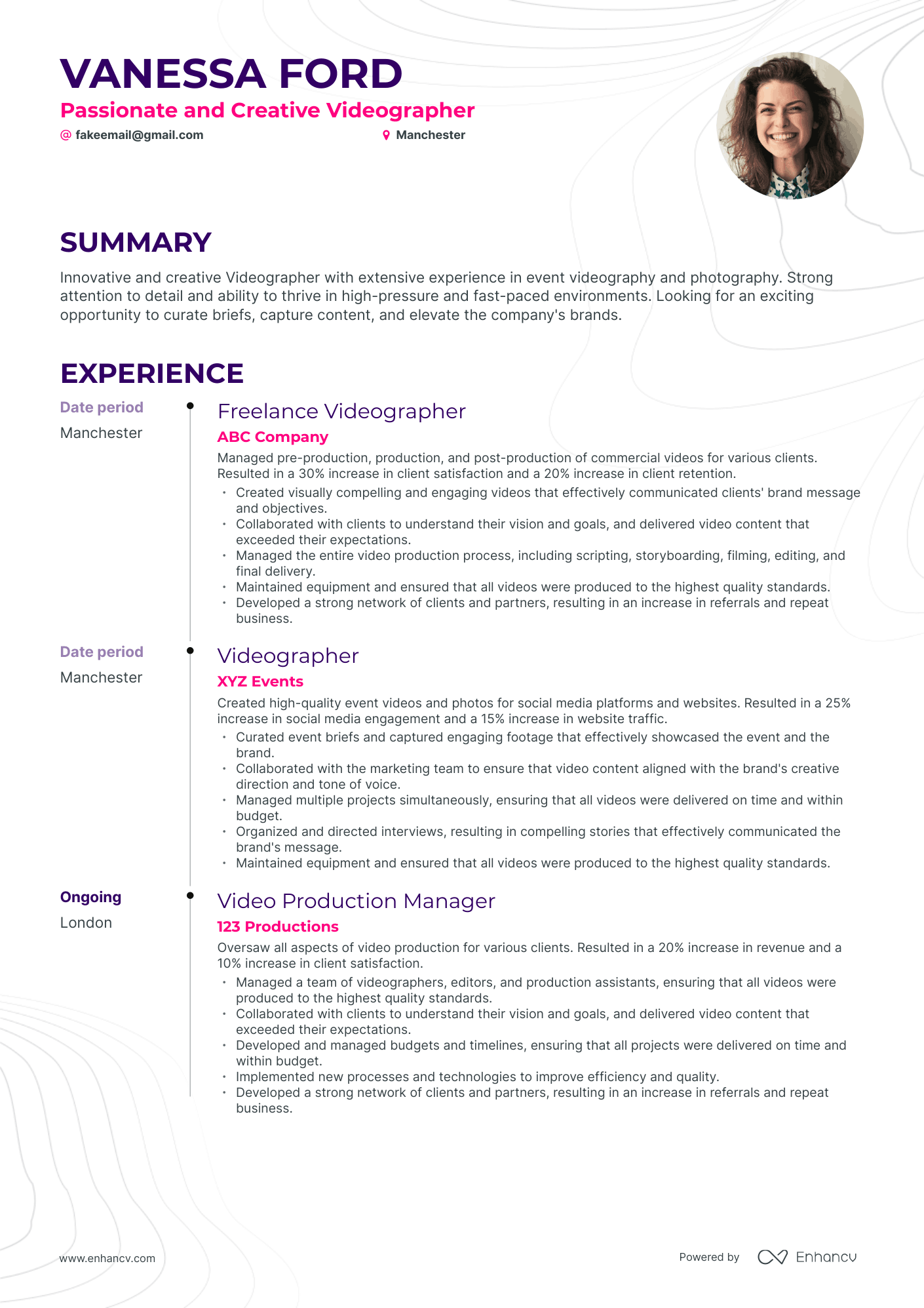 Videographer Resume Template Prntbl concejomunicipaldechinu gov co