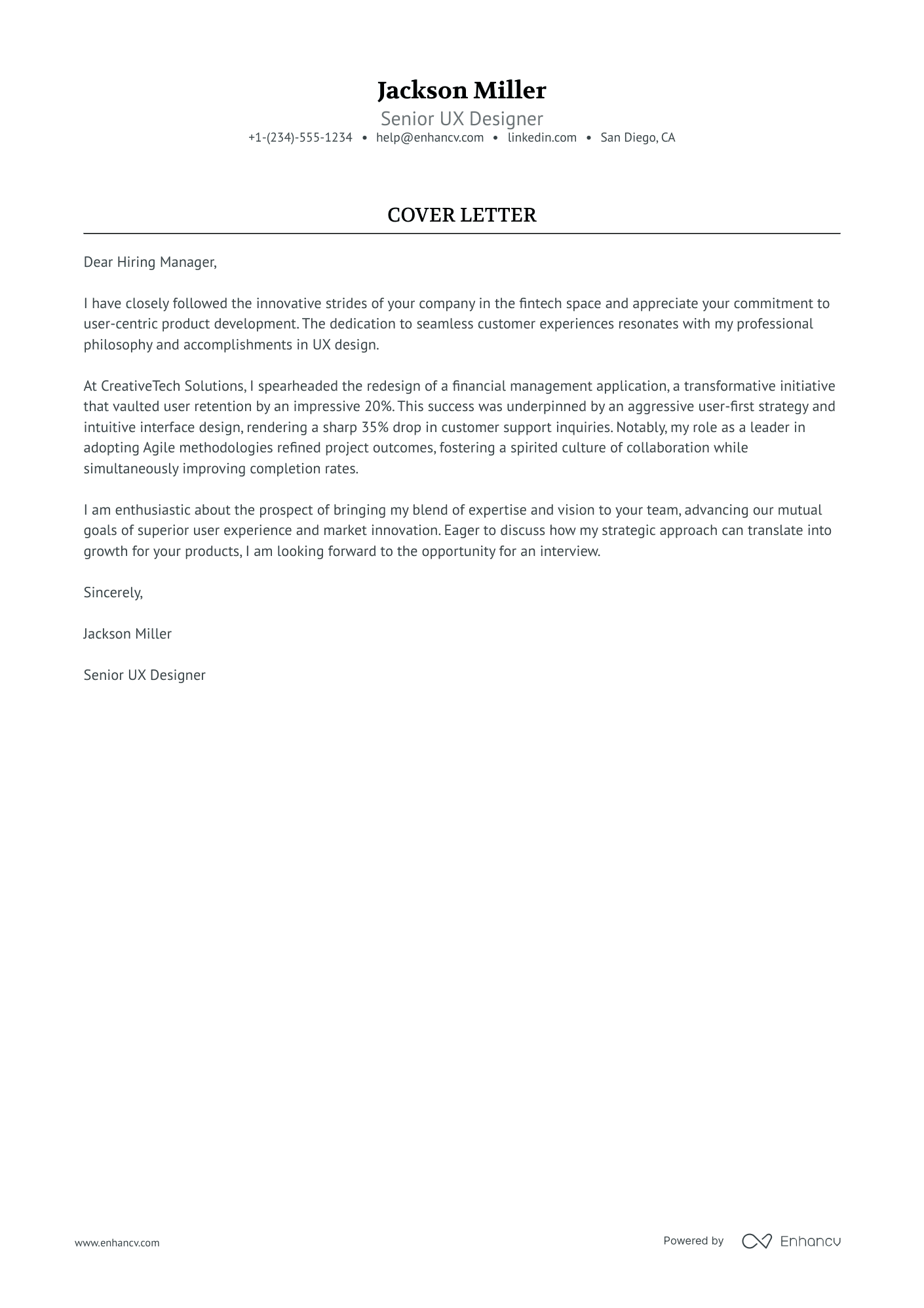 example of design cover letter