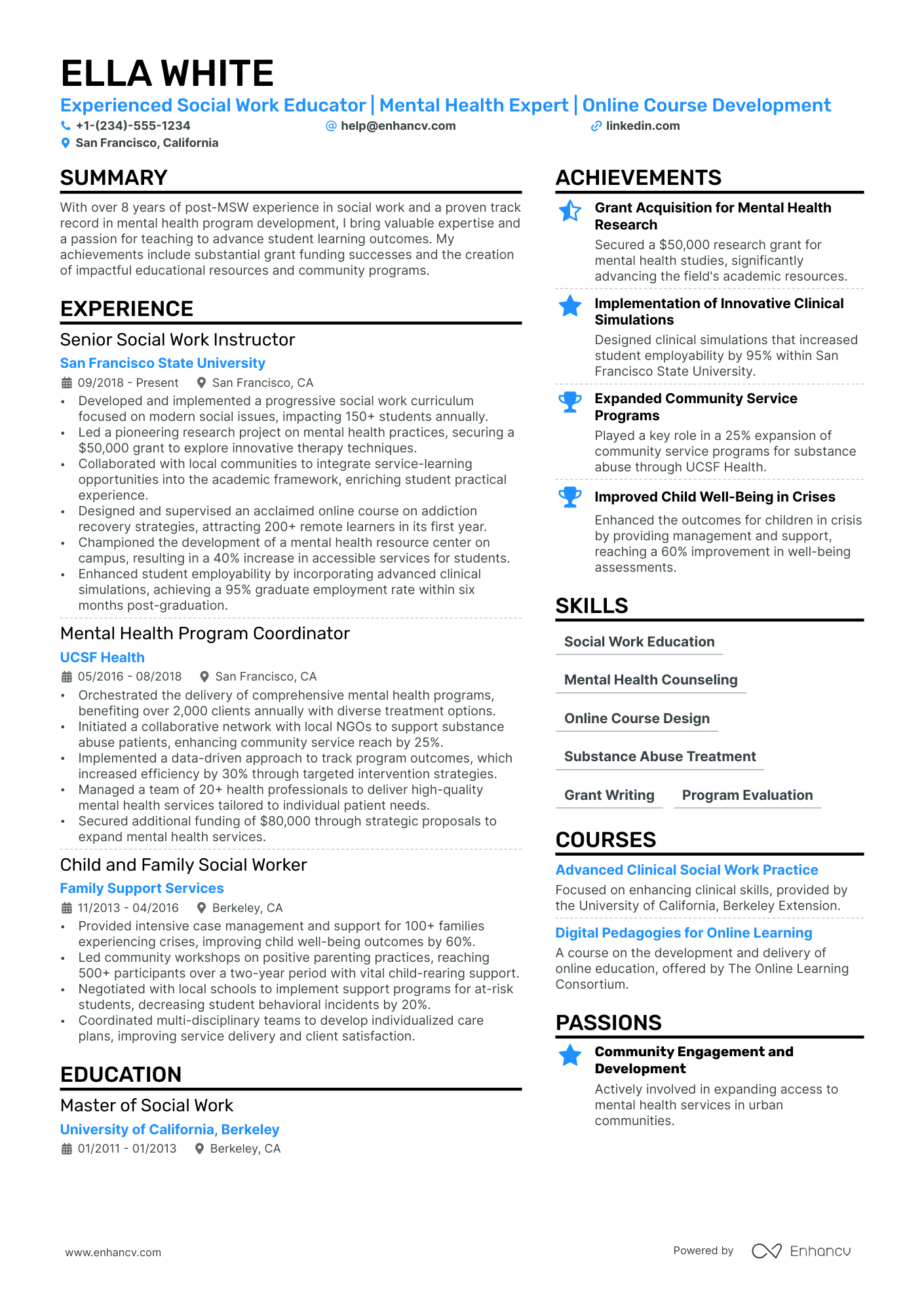 academic projects for resume