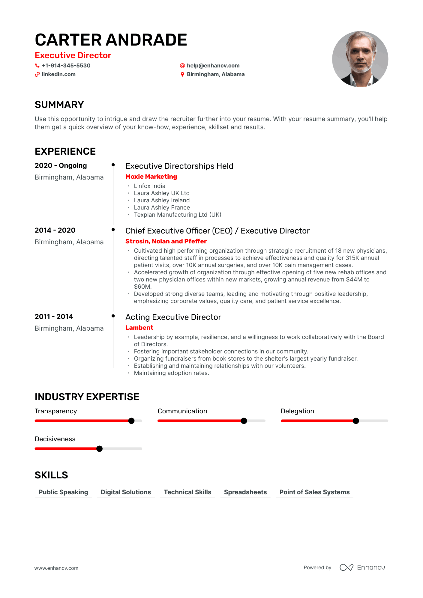 Executive Director Resume Examples & Guide for 2023 (Layout, Skills ...