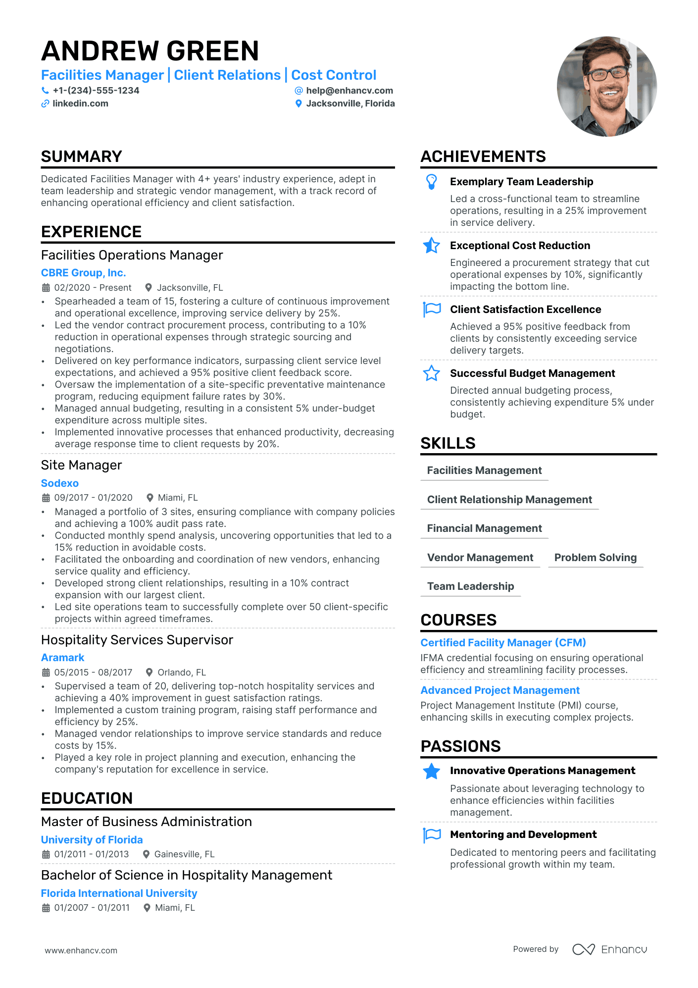 construction project manager resume keywords