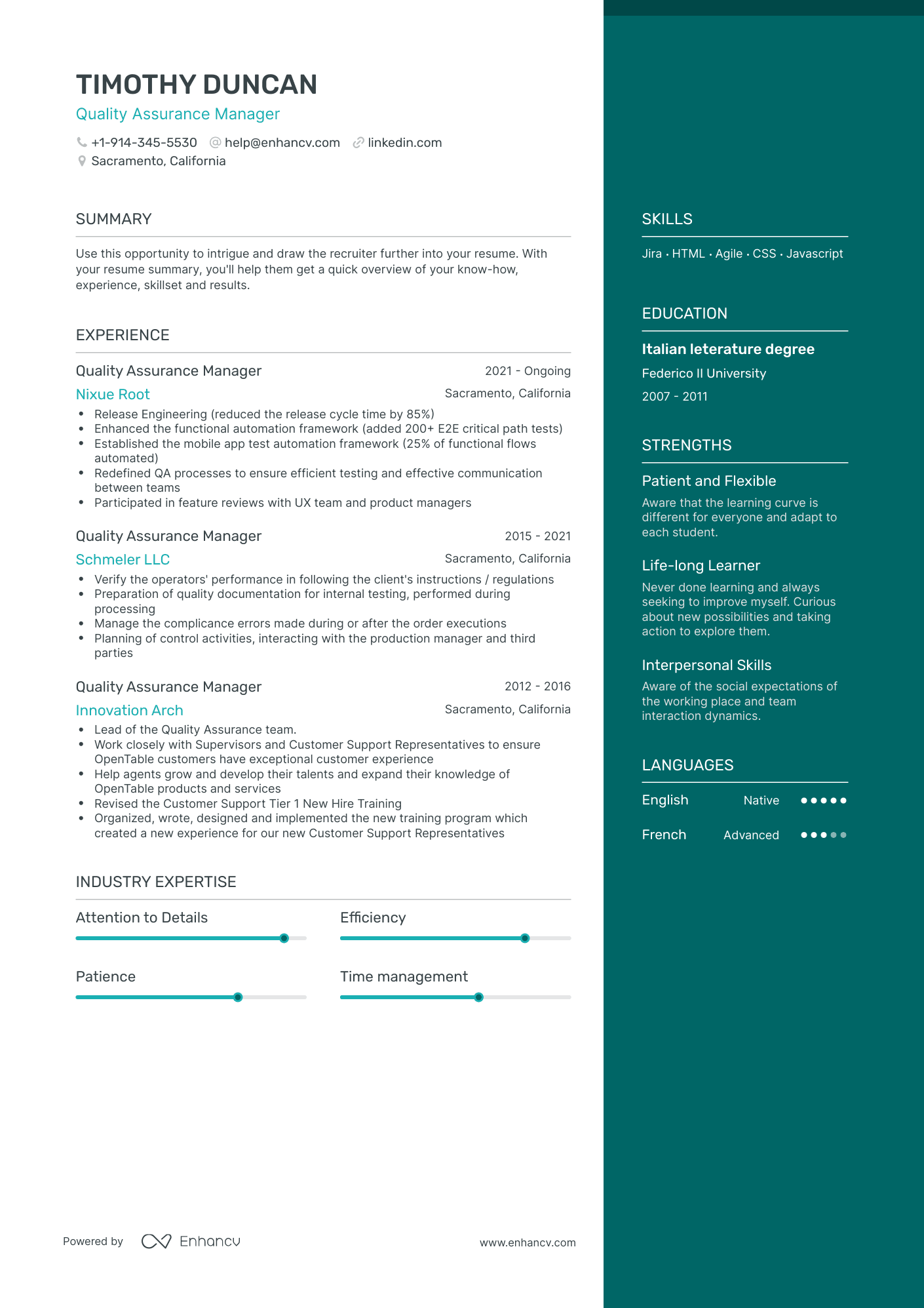 Quality Assurance Manager Resume Examples & Guide for 2023 (Layout ...