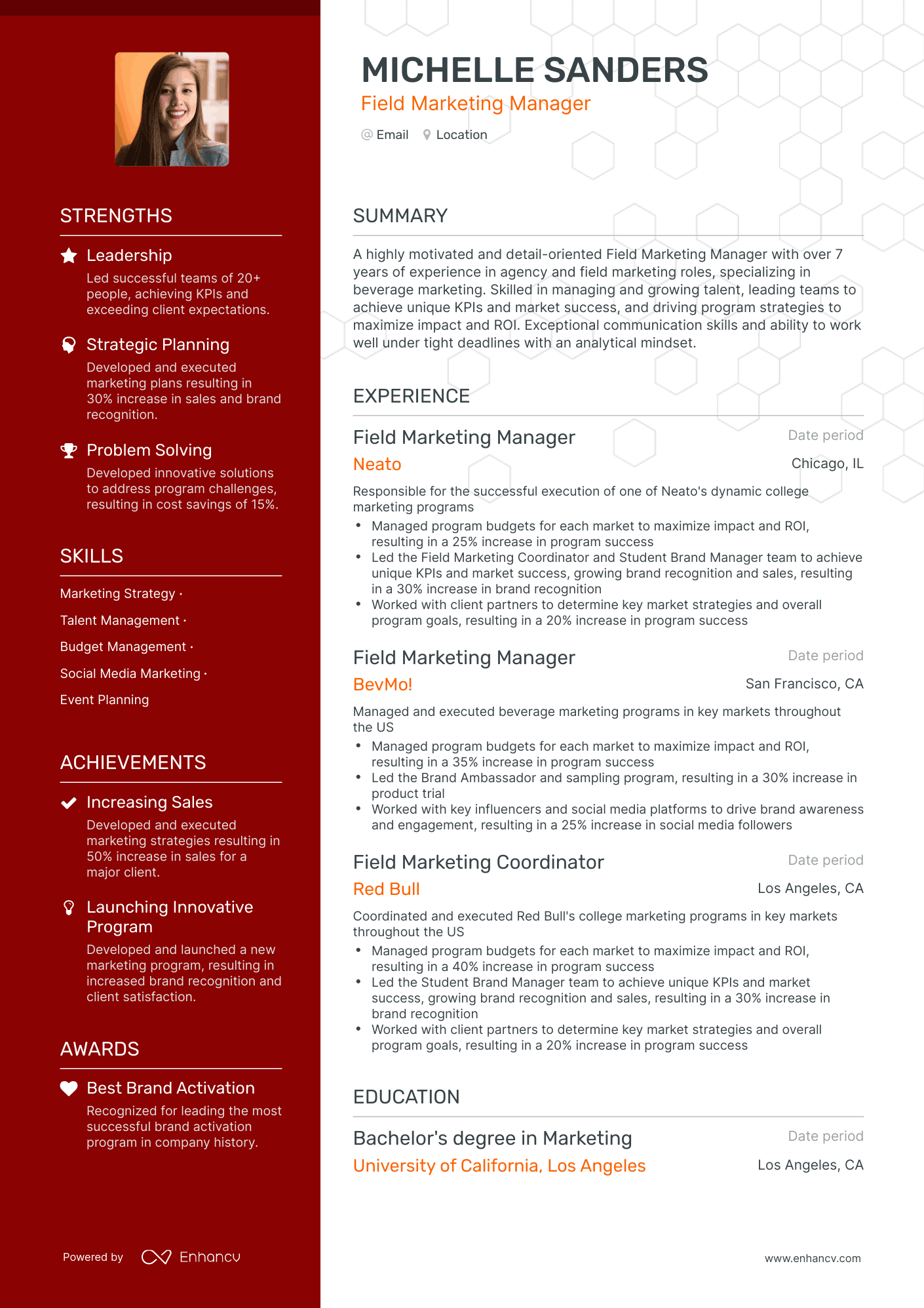 Polished Field Marketing Manager Resume Template