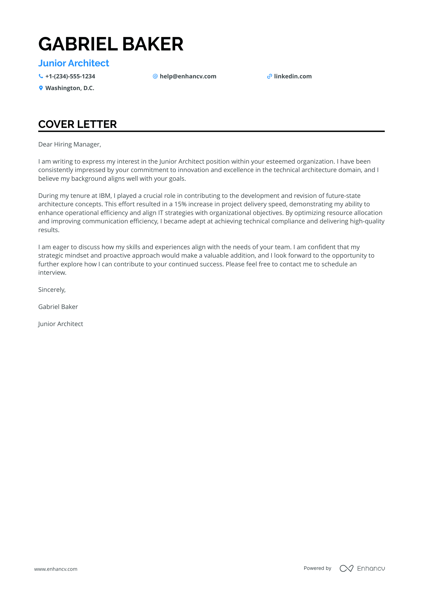 cover letter for cv architect