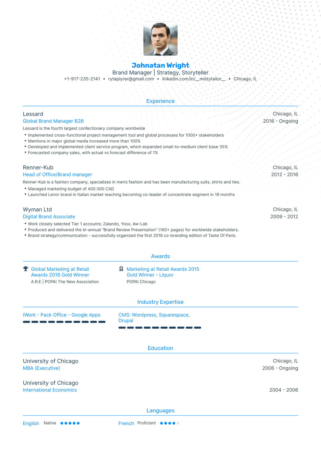 Traditional Salesforce Consultant Resume Template