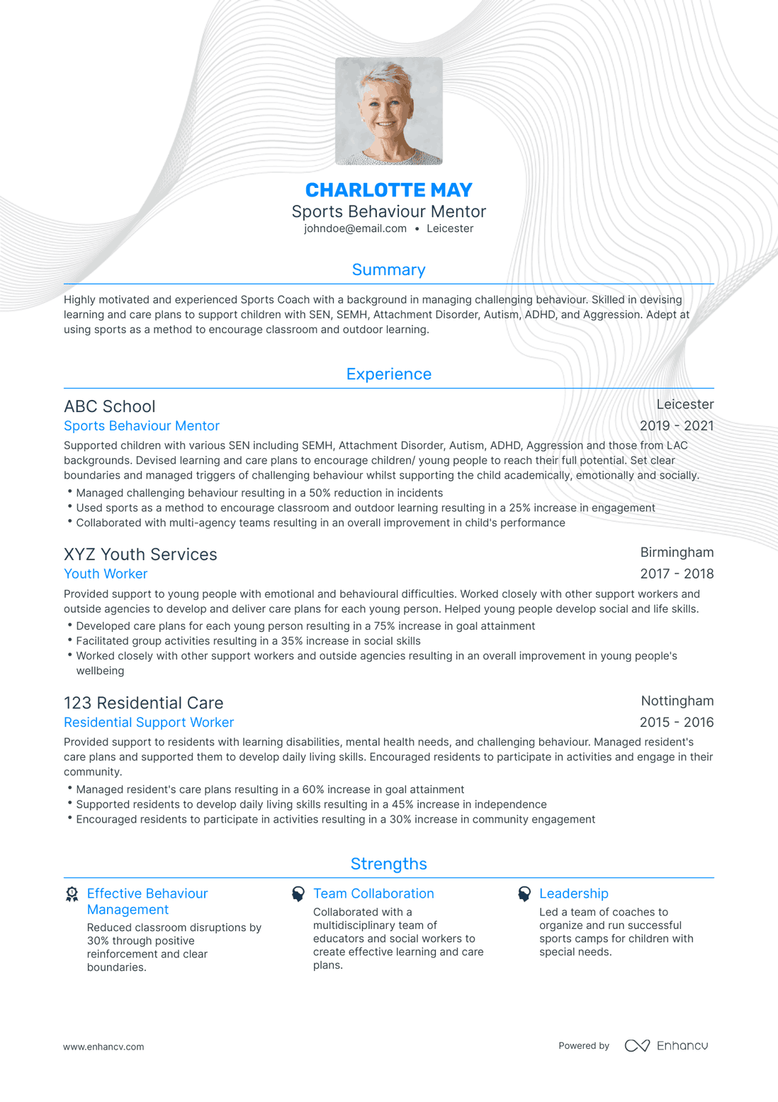 Traditional Sports Resume Template
