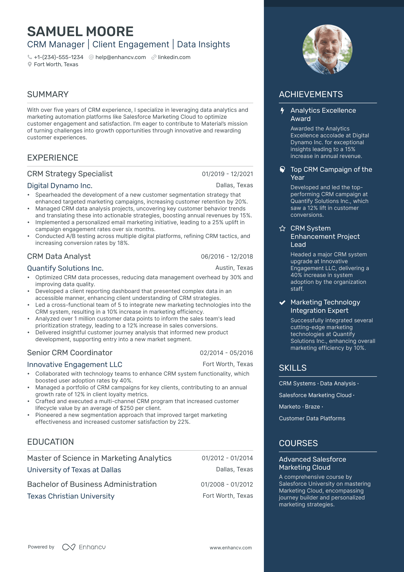 resume objective examples for crm manager